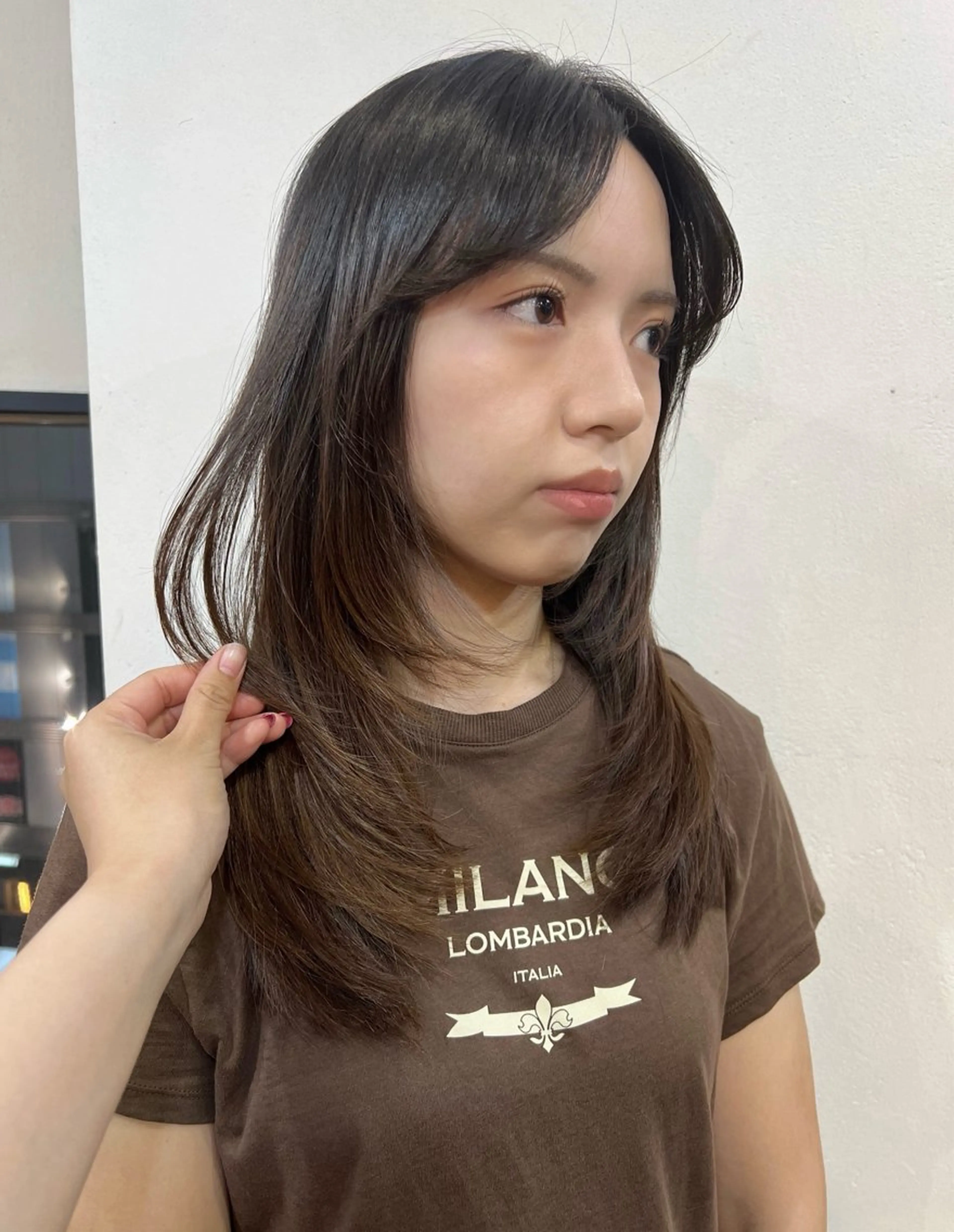 ロング レイヤーカット 韓国ヘア 🎀華澄のヘアスタイル