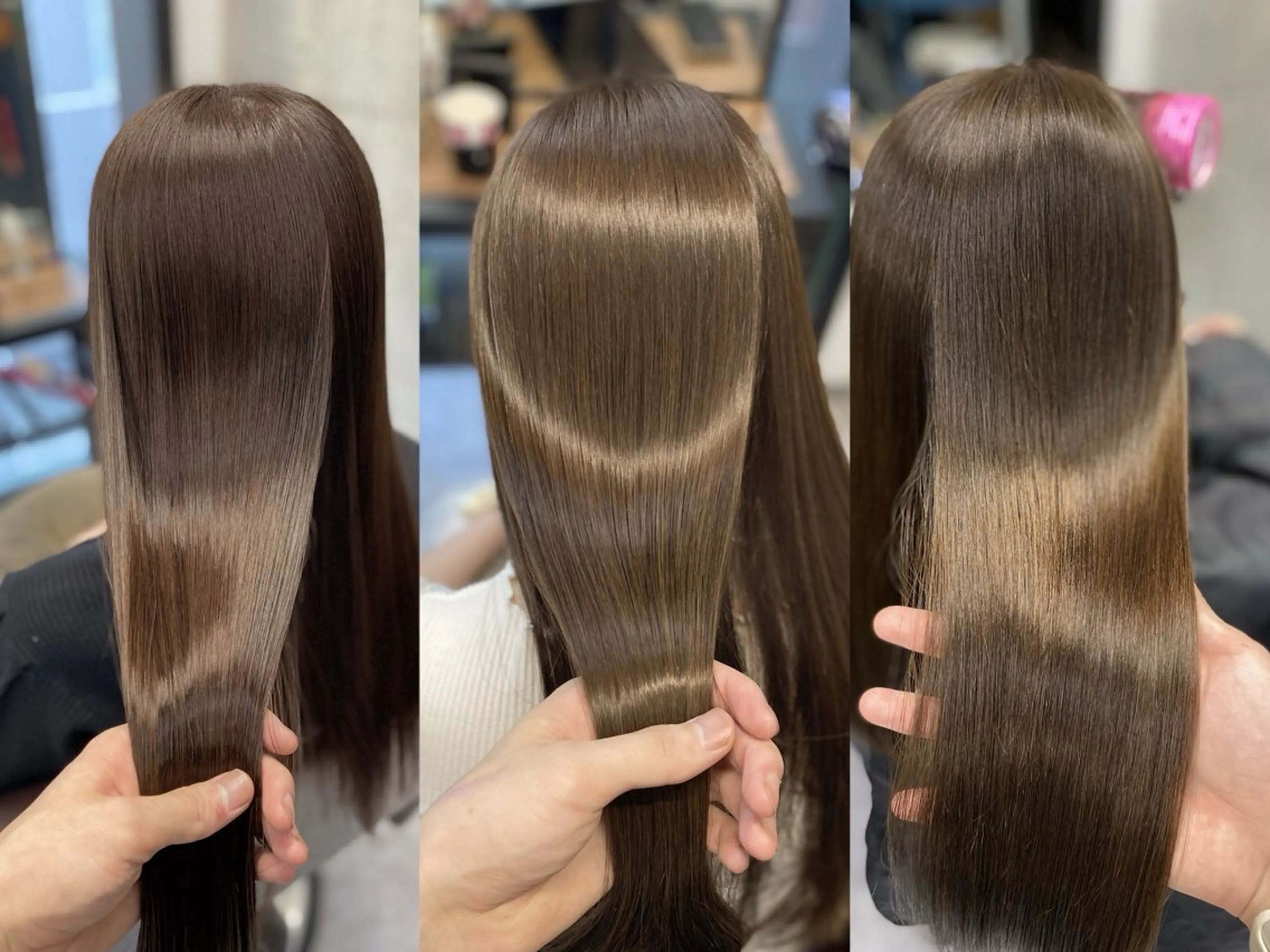 ロング カット ヘアカラー トリートメント 韓国風/ワンホンヘア 髪質改善/MaCoのヘアスタイル