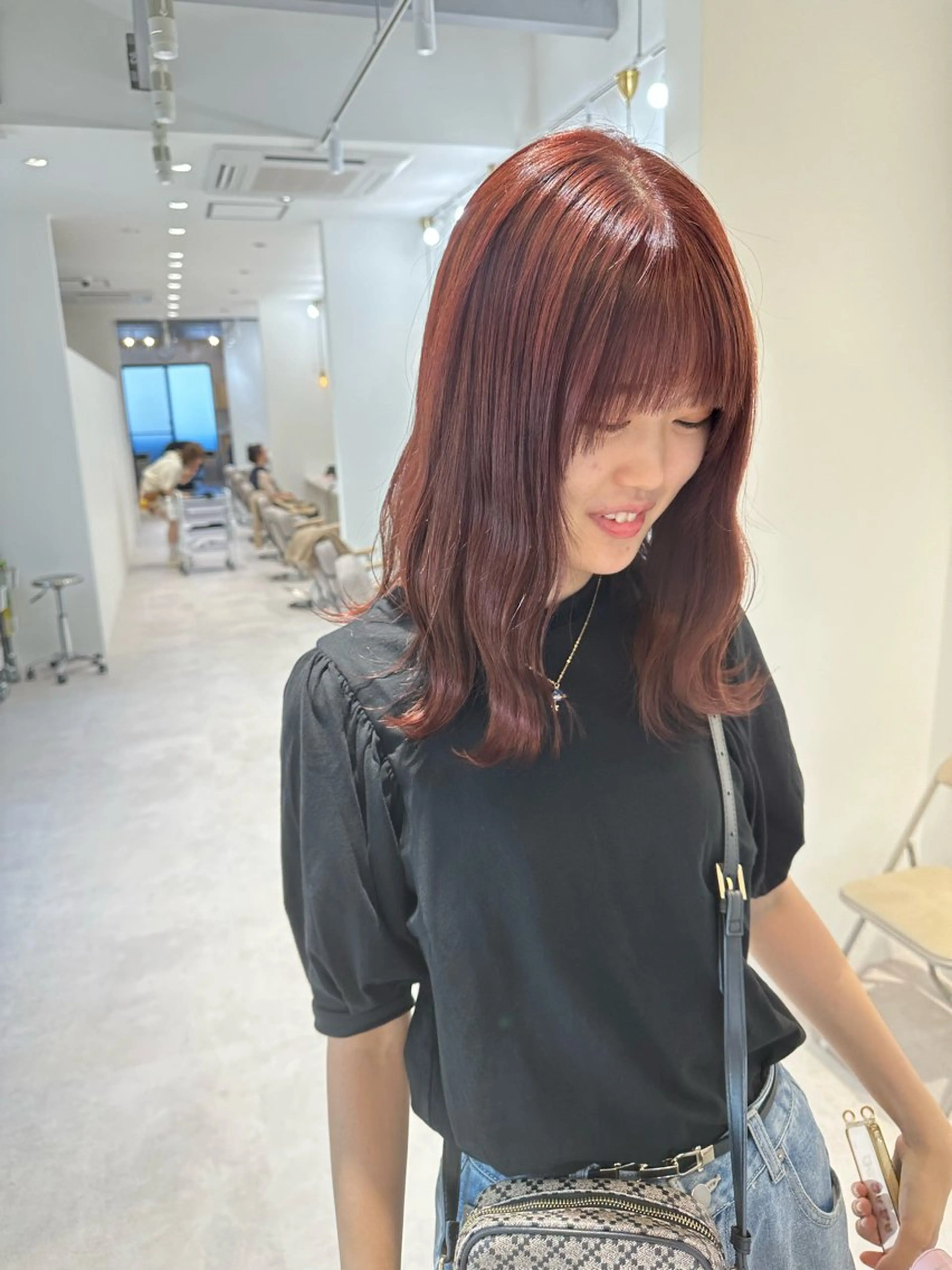 ミディアム カラー お洒落パーマ/ 艶カラー/michiのヘアスタイル