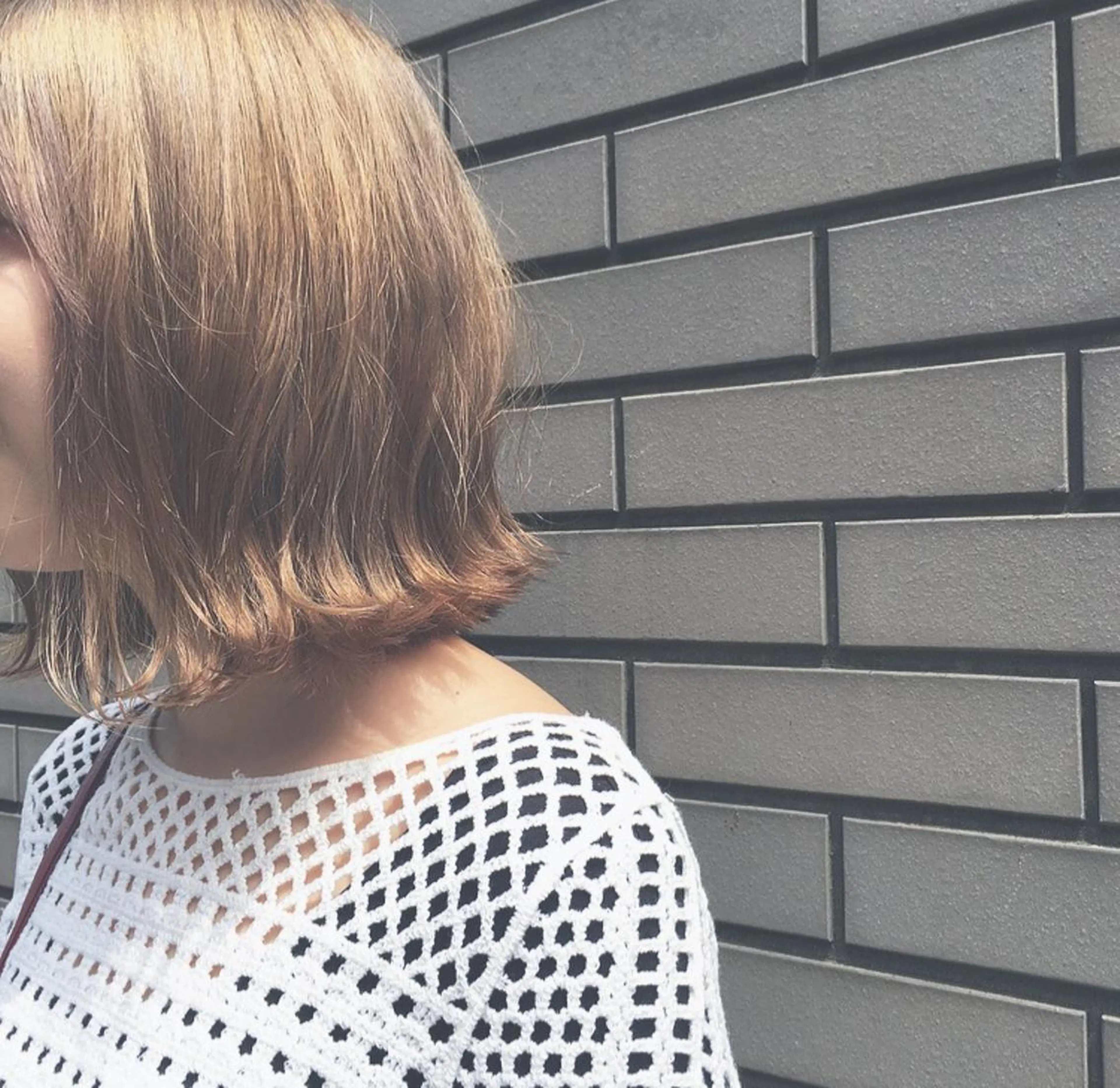 ショート カラー ブリーチ、パーマ 西部笑のヘアスタイル