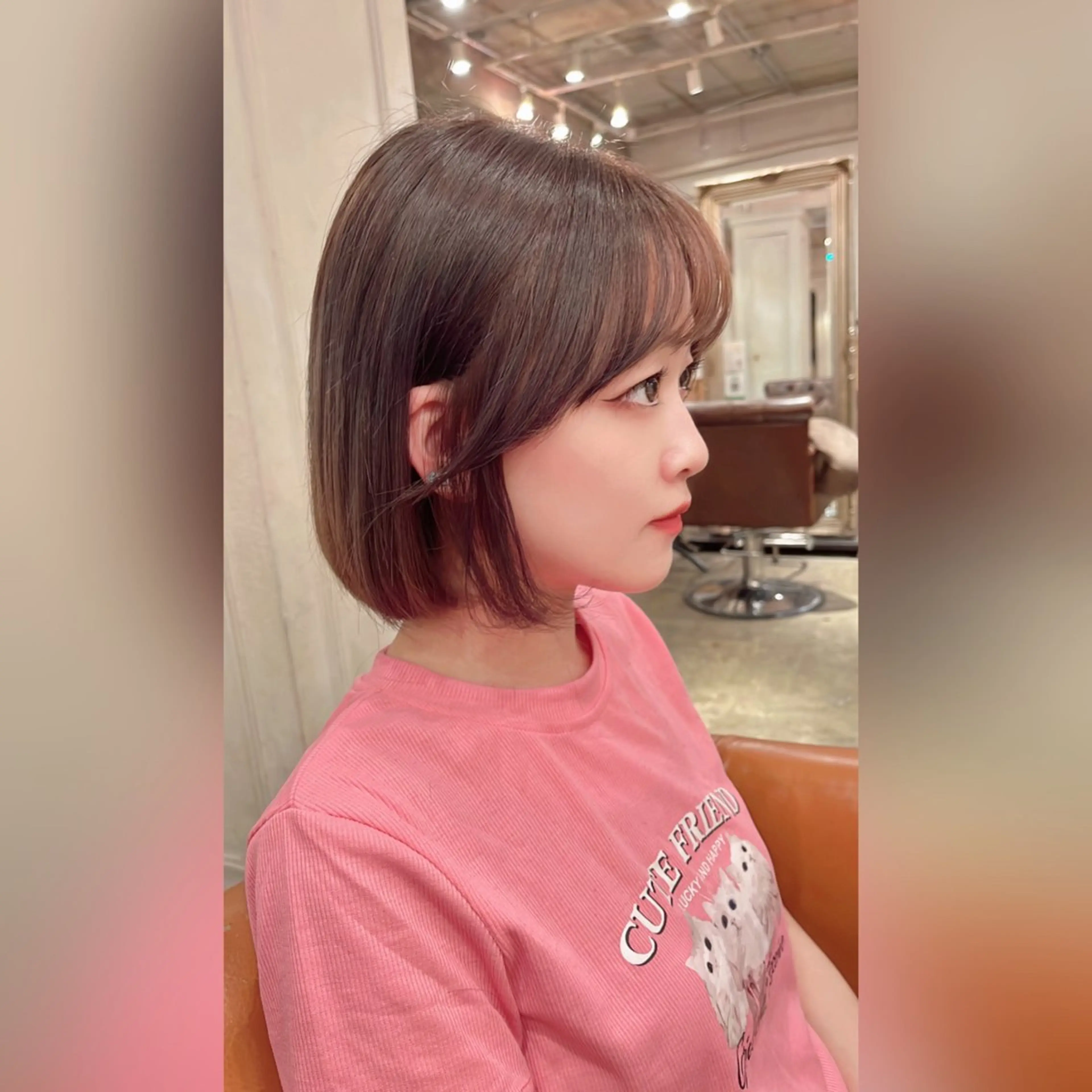 ショート 髪質改善カラー ベージュ🤎YUMEのヘアスタイル
