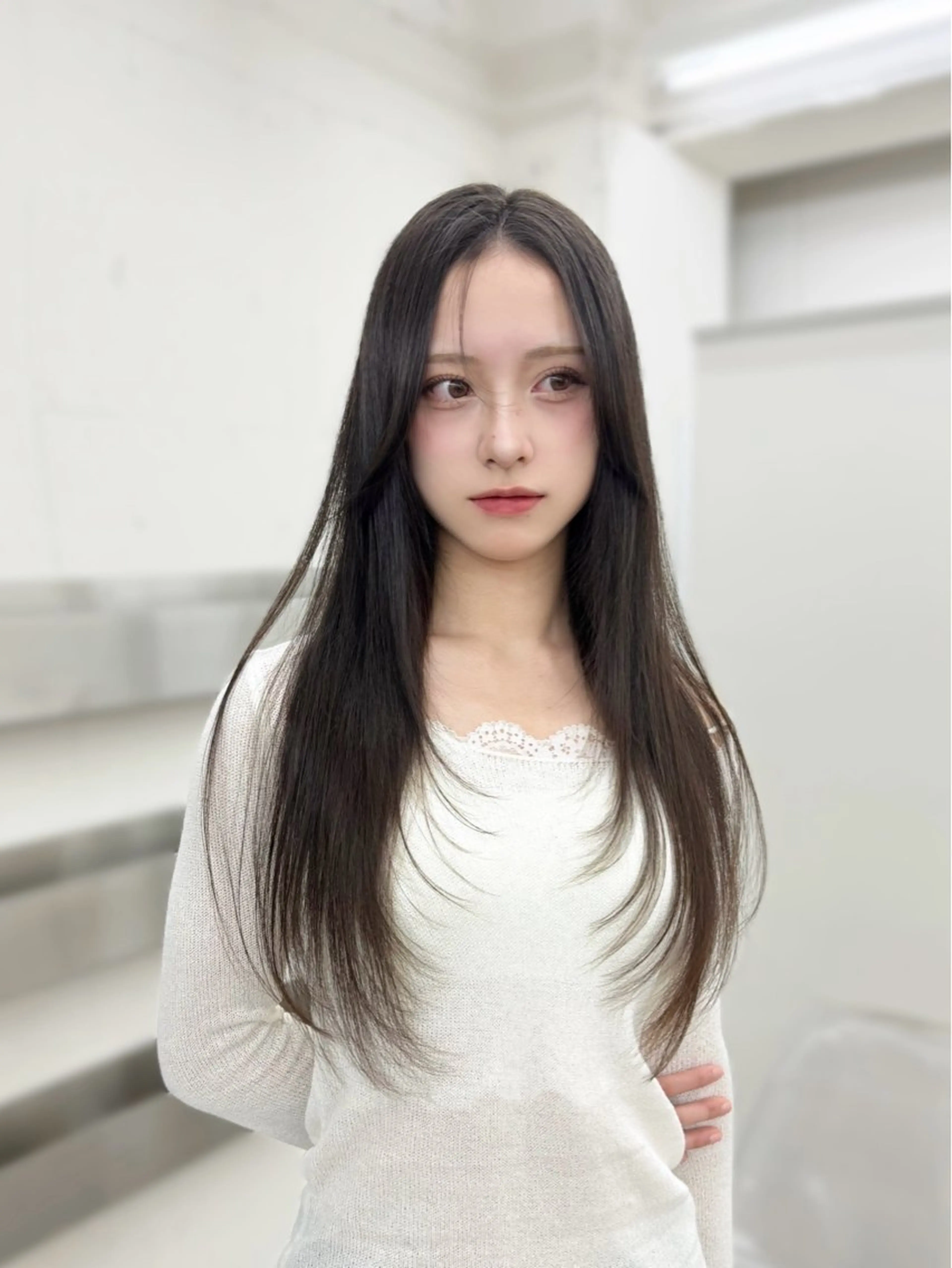ロング カラー カット ヘアカラー トリートメント 🦋韓国系指名No1 店長/圓山 祐也🦋のヘアスタイル