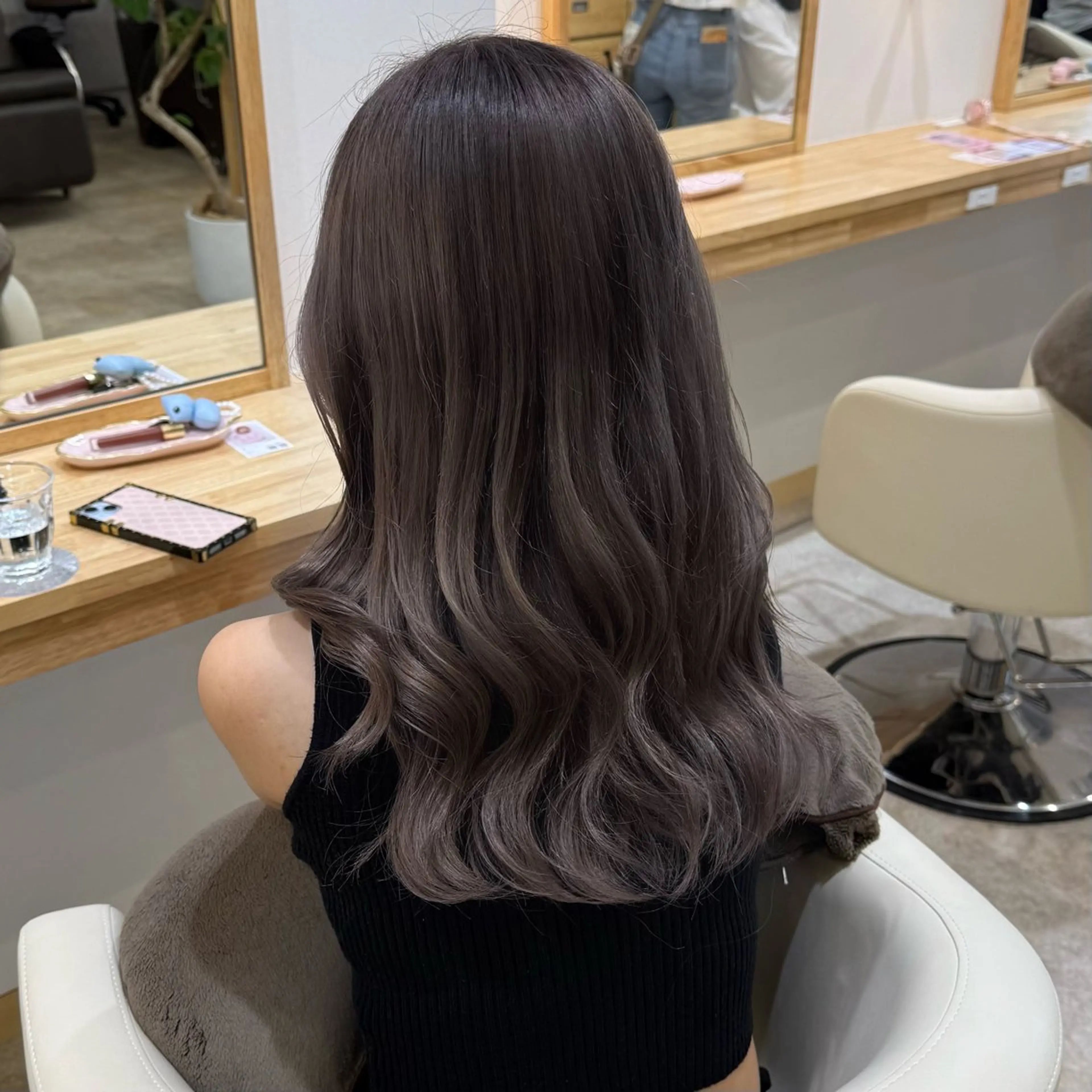 ロング カラー カット ヘアカラー トリートメント 柔らかいcolor ￤韓国￤🩰マユ🩰のヘアスタイル