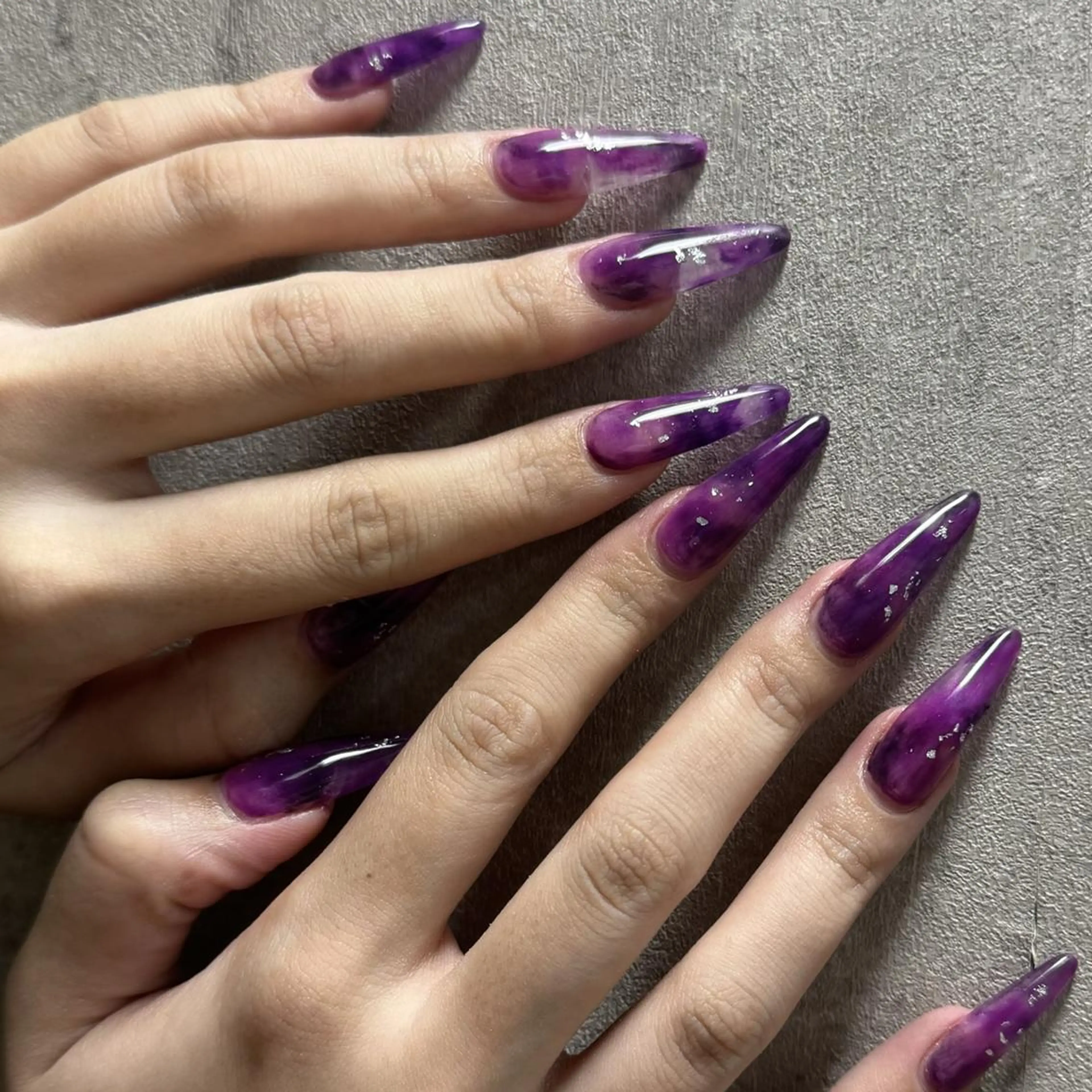 ネイル 長さ出し 韓国ネイル 大理石ネイル(マーブル) ニュアンスネイル スカルプネイル nailstudio eviz新宿店のネイルデザイン