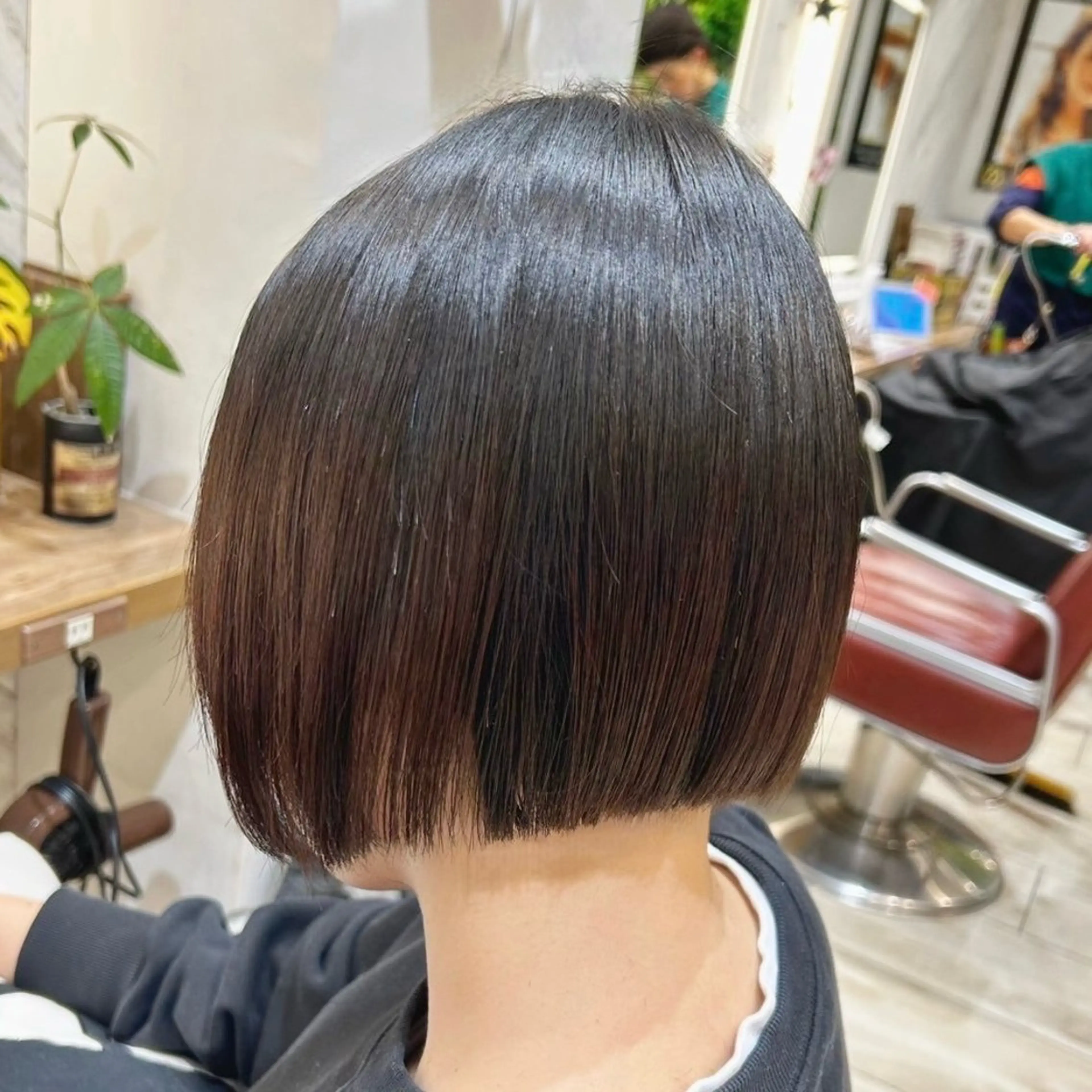 ミディアム ヘアカラー ✨美髪ボブ/髪質改善 縮毛/酸性ストレートのヘアスタイル