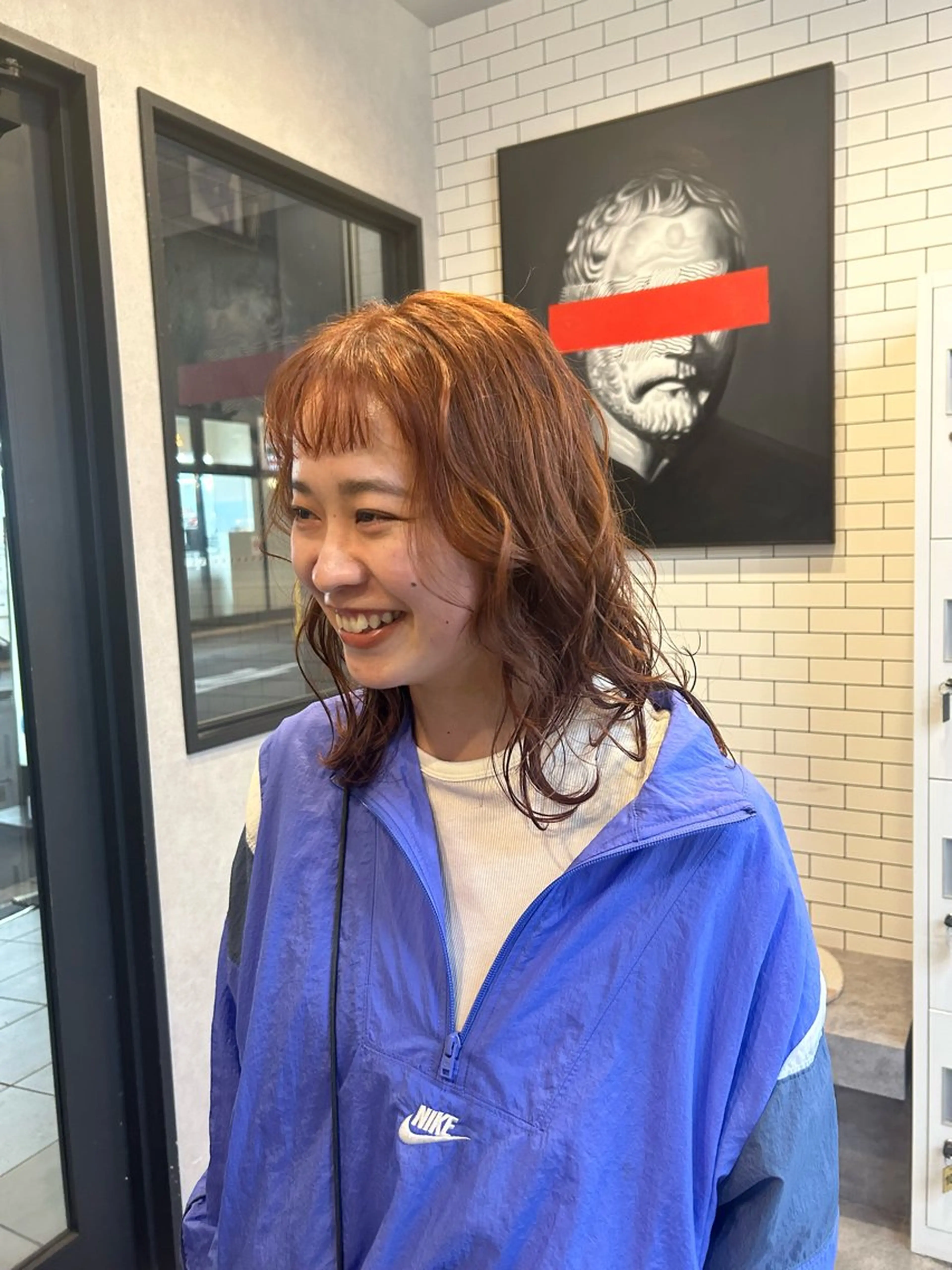 ミディアム カラー カット ヘアカラー トリートメント いなみね はるきのヘアスタイル