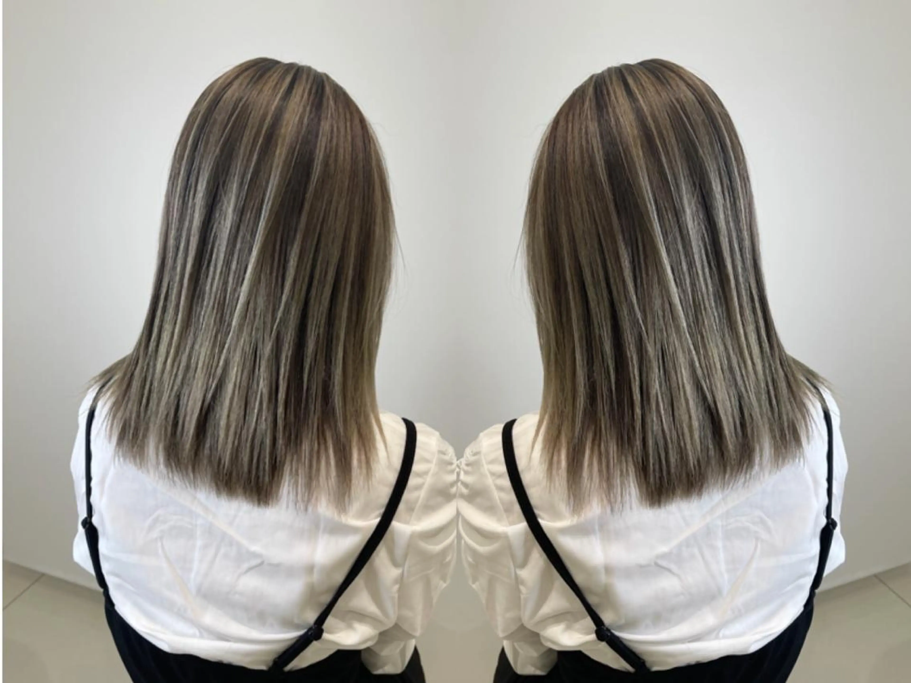 ミディアム レイヤーカット 阪本祥樹/ハイライト /バレイヤージュのヘアスタイル