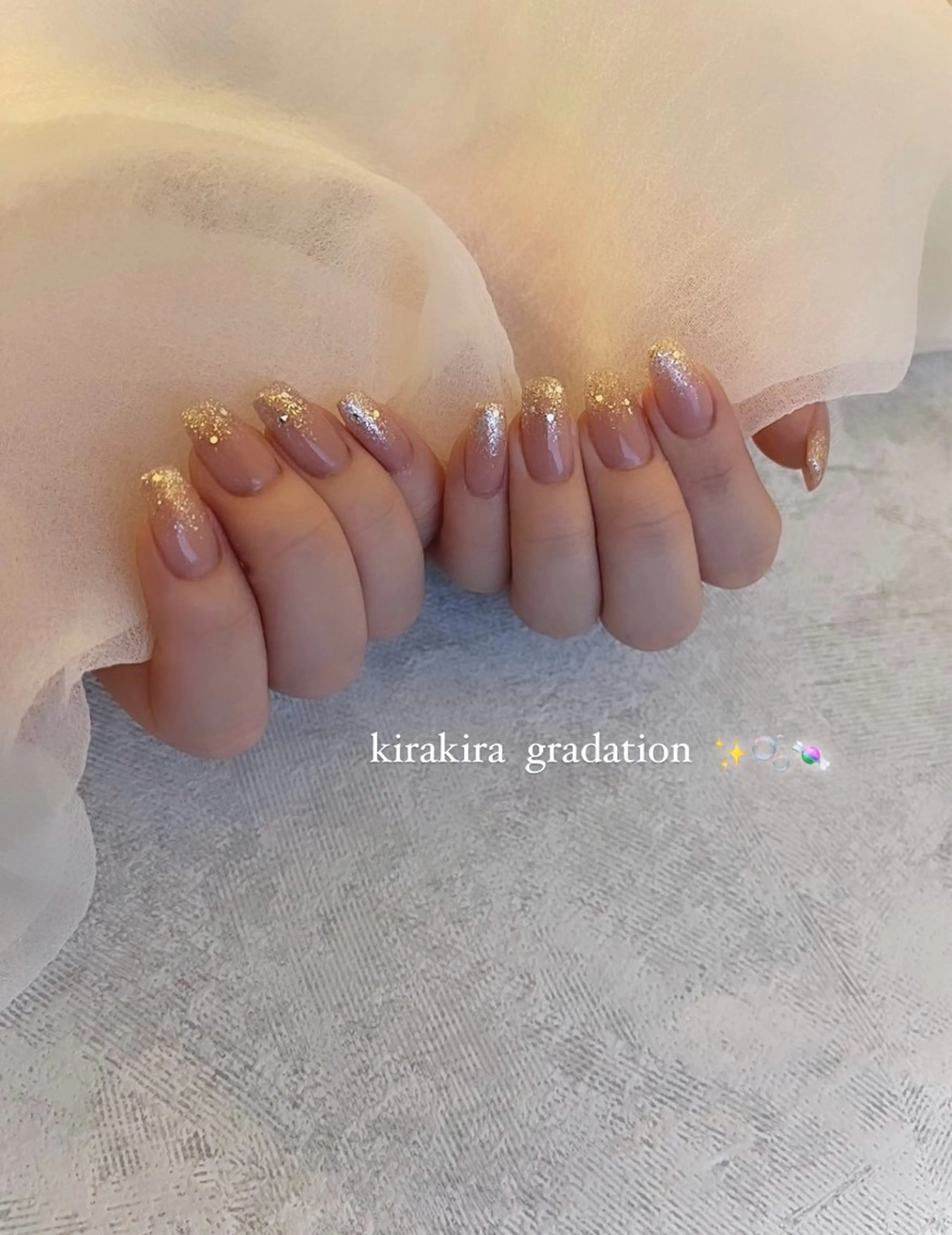ネイル グラデーション ラメ(グリッター) ラメグラデーション Rich+nail🫧仙台🫧所属・Rich+nail 🫧仙台🫧のネイルデザイン