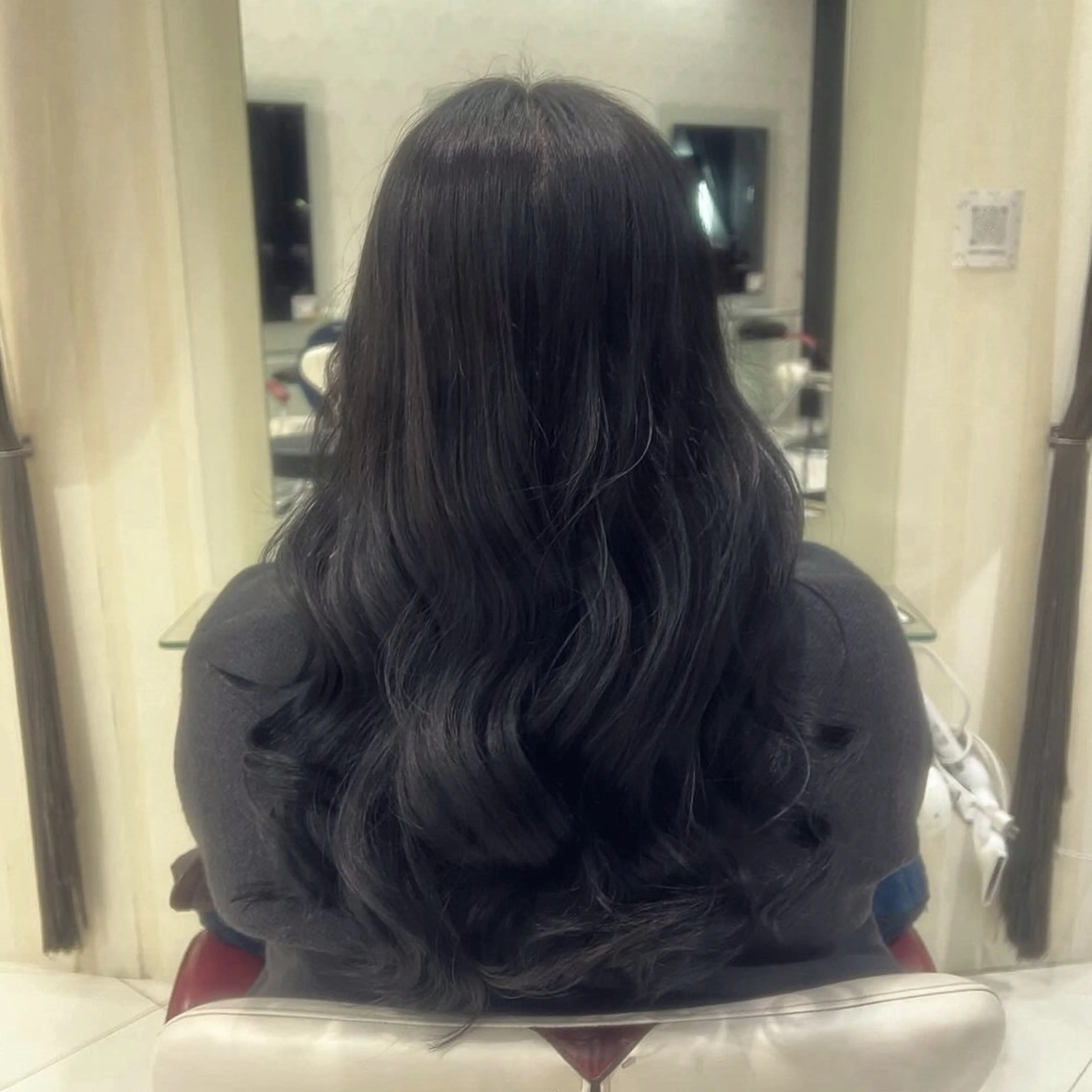 ロング カラー 黒髪 ブルーカラー ブルーブラック KANGOL BEAUTY SALON Eyelash 名取店所属・KANGOL名取 伊藤のマツエク・マツパデザイン