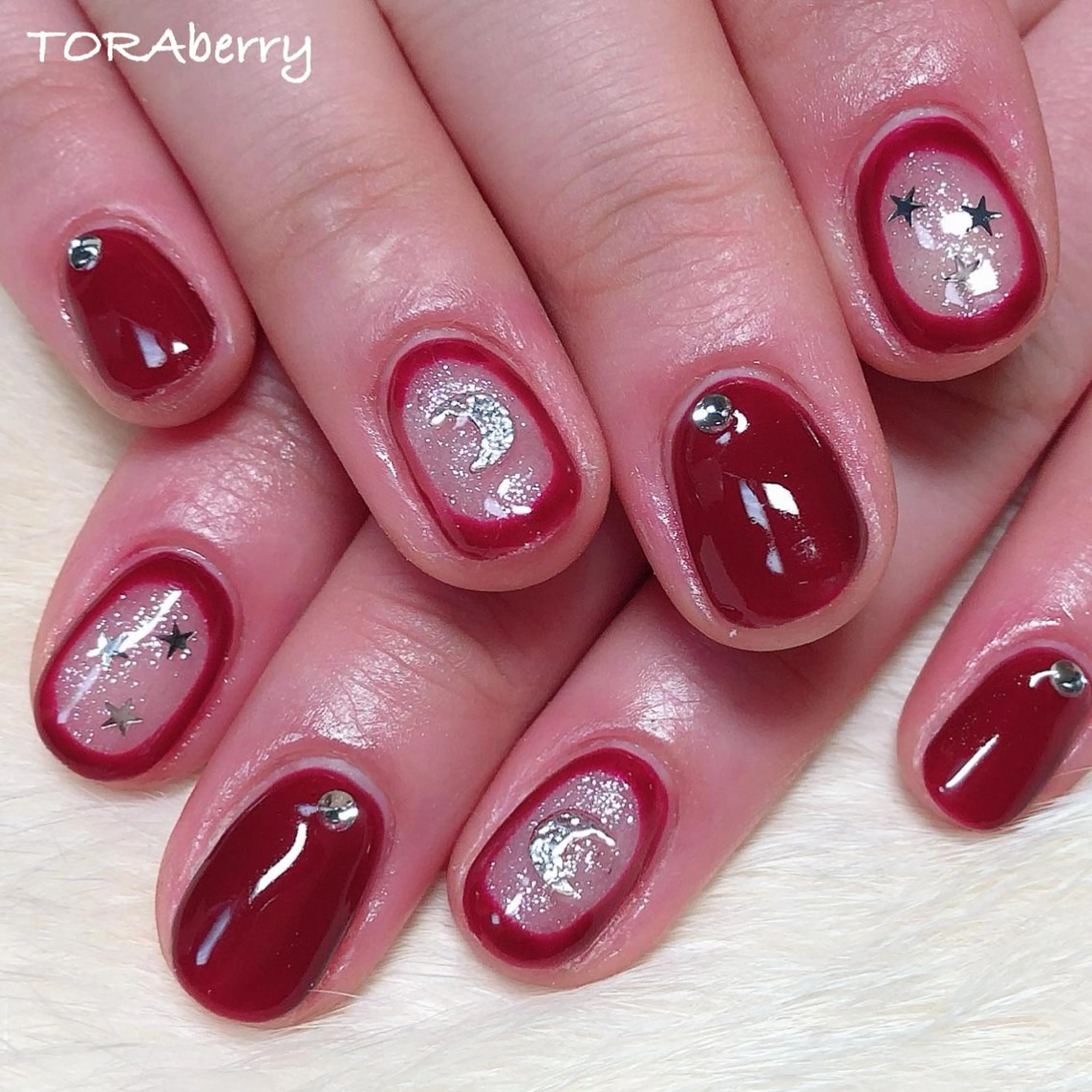 ネイル ボルドー ハンドネイル ネイリスト なつみのネイルデザイン