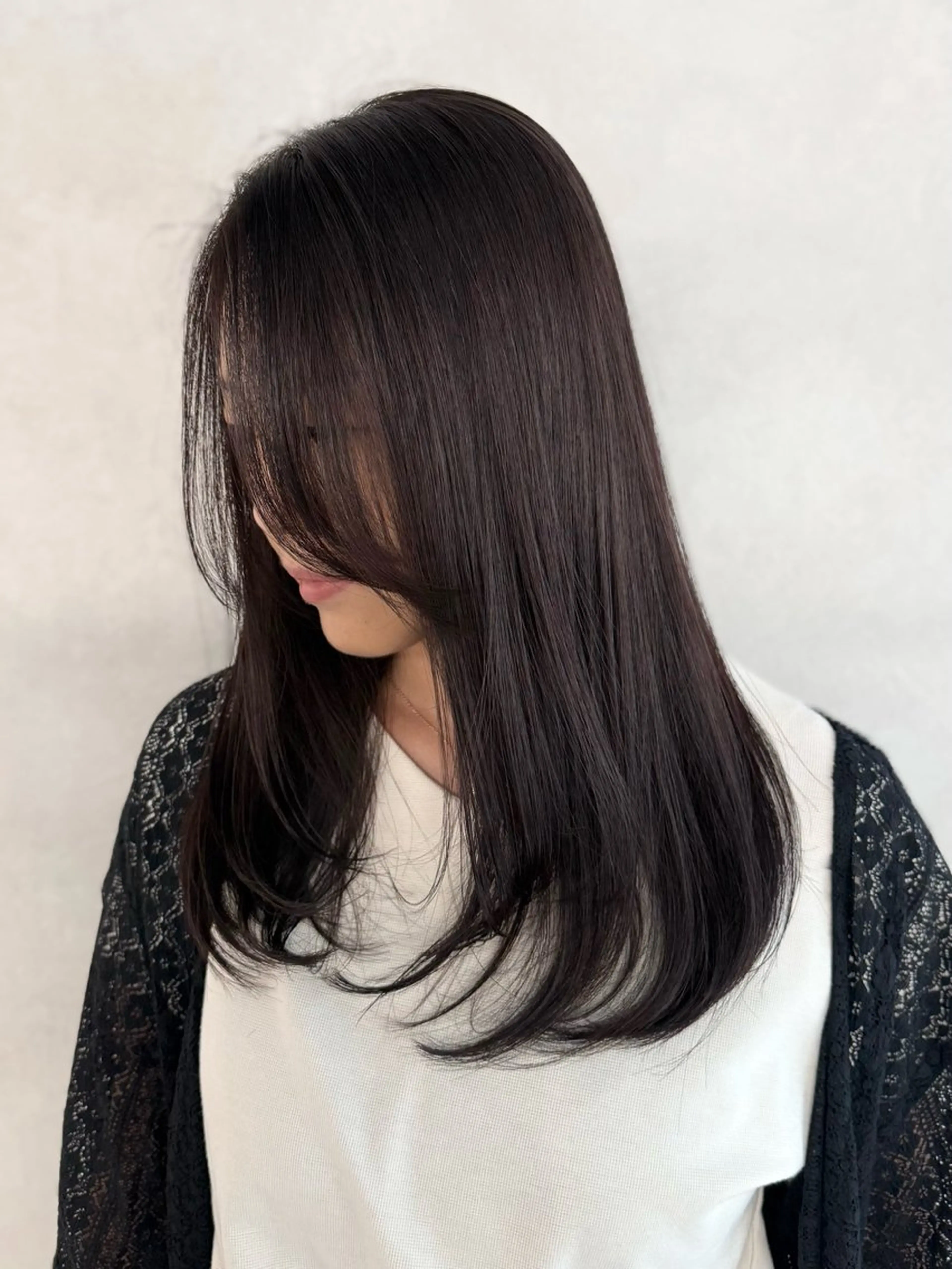 セミロング カラー ブリーチ 透明感カラー デザインカラー ハイトーンカラー エクステ カット ヘアカラー 森貝 洋亮のヘアスタイル