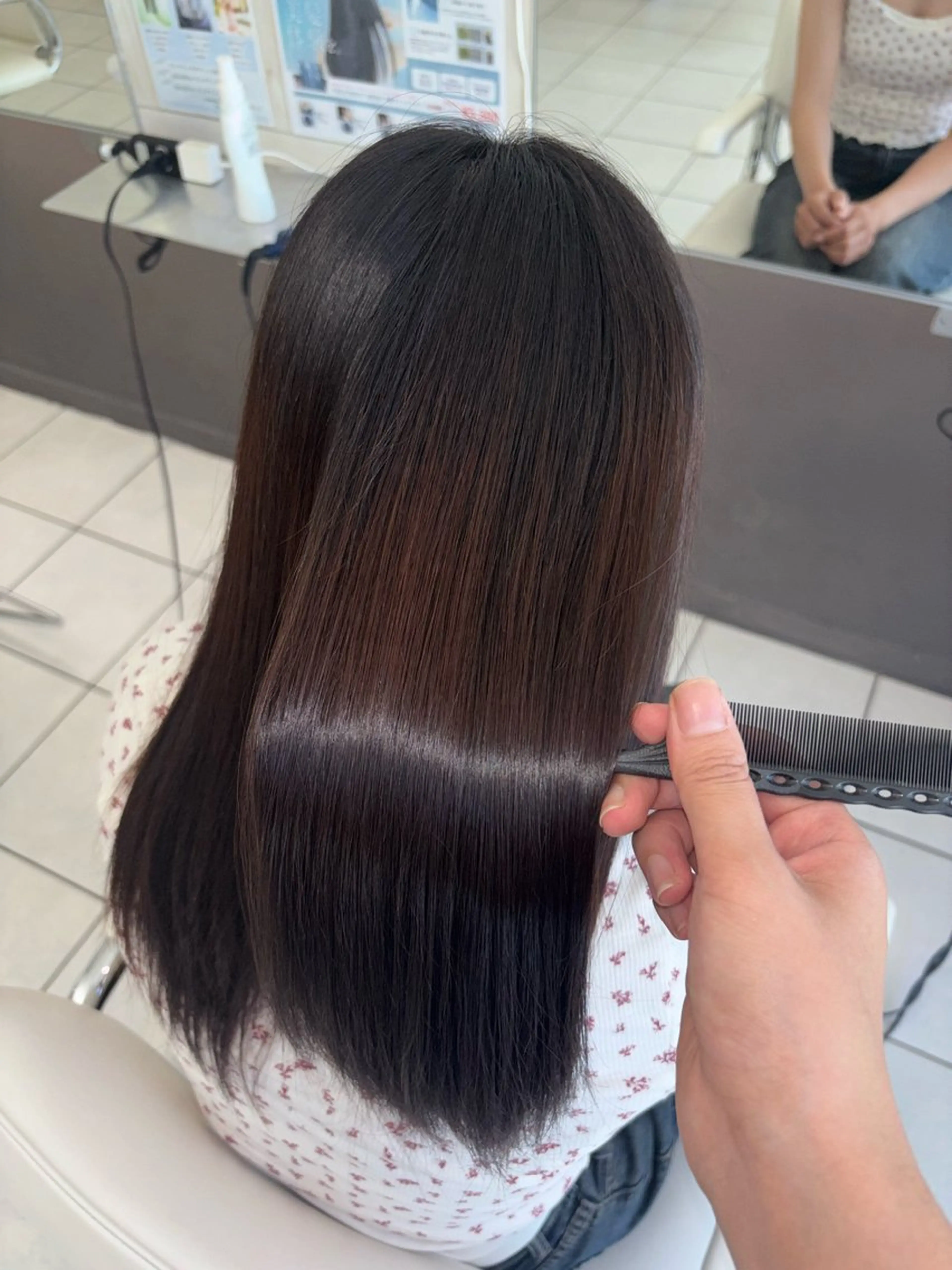 縮毛矯正 艶髪カラー💕吉田 早弥のヘアスタイル