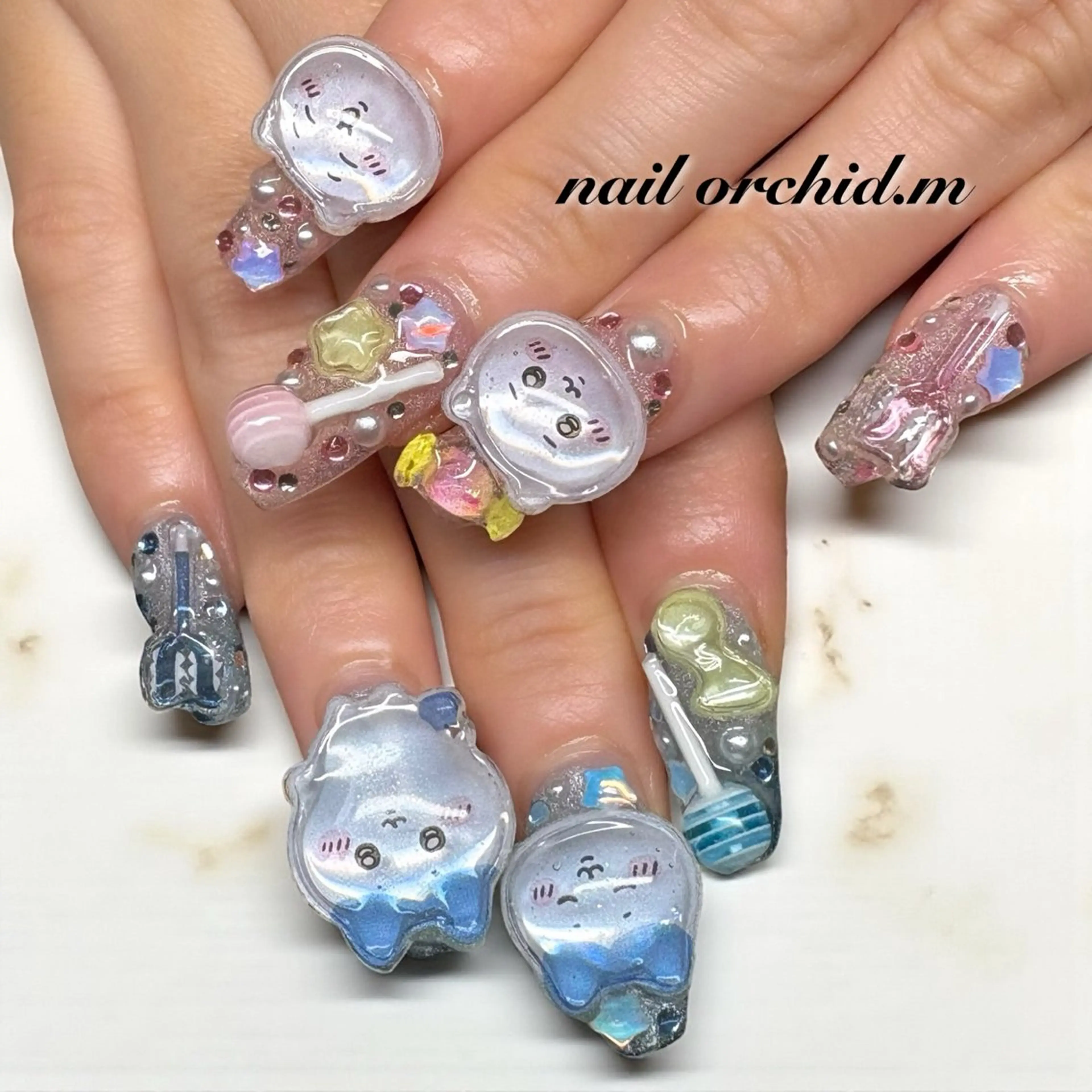 ネイル 長さ出し ハンドネイル orchid mikiのネイルデザイン
