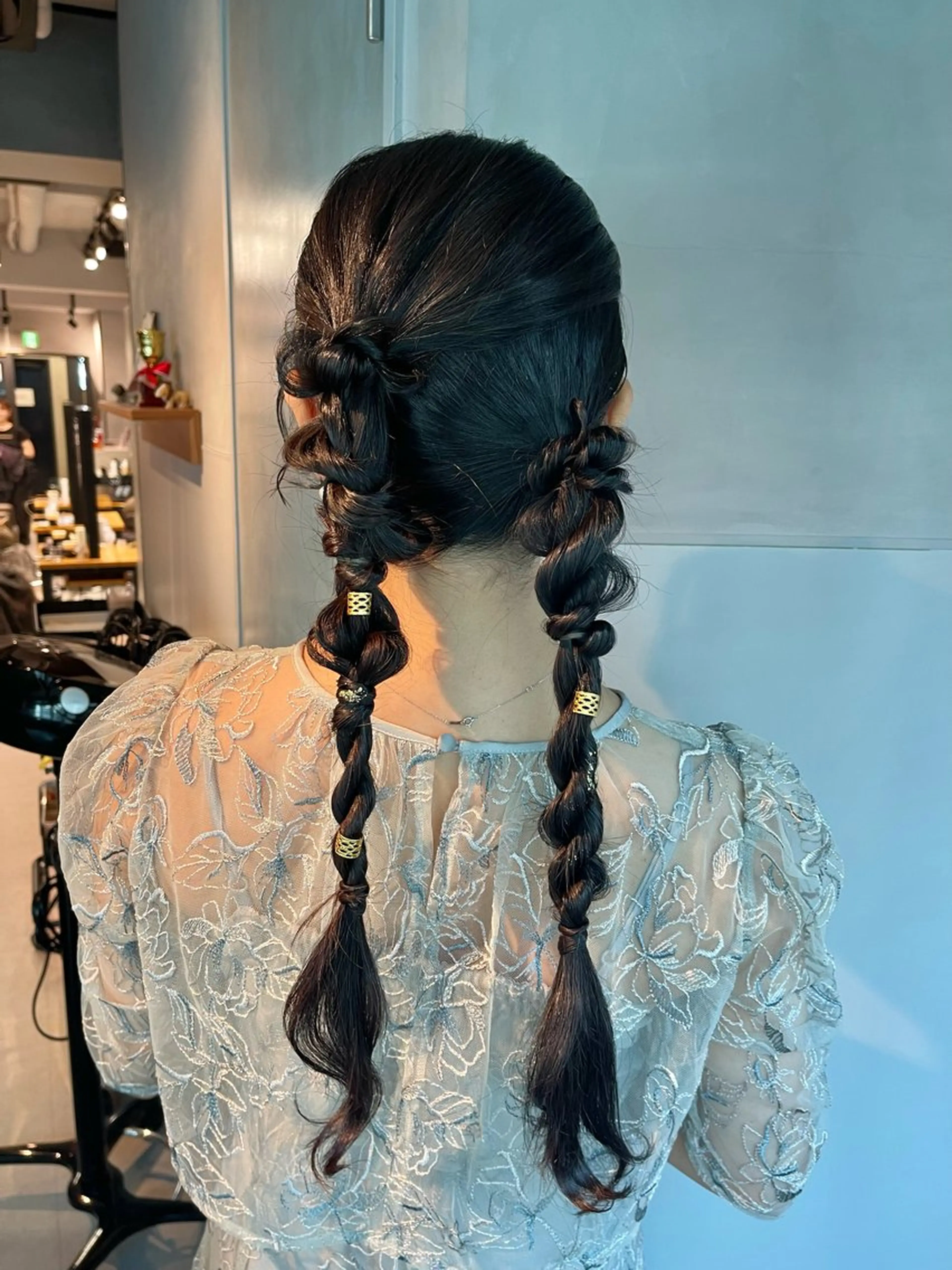 ヘアアレンジ ポニーテール 結婚式・ブライダル 卒業式のヘアスタイル ヘアセット charm《銀座》 縮毛矯正/ヘアセットのヘアスタイル