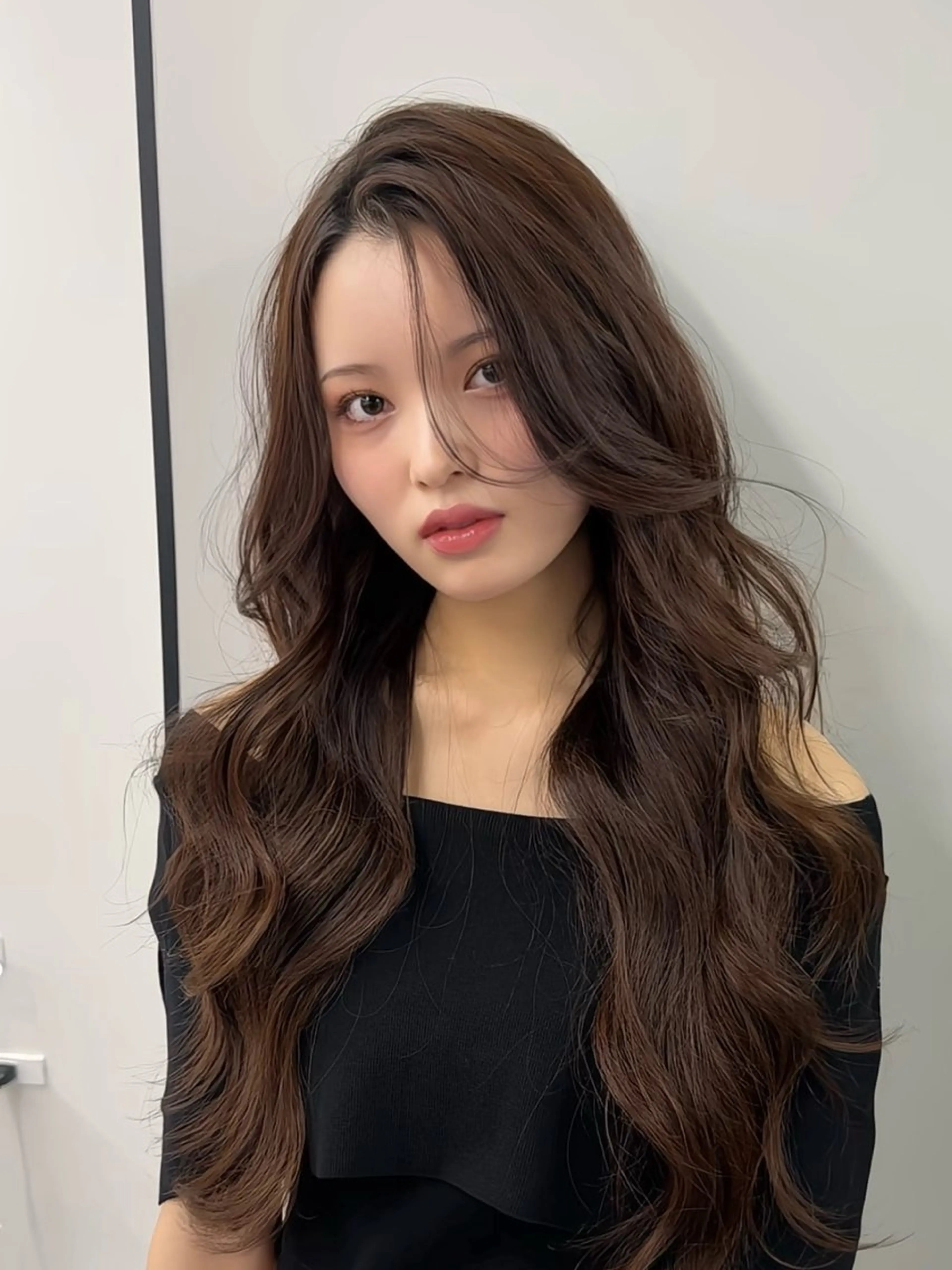ロング カット ヘアカラー トリートメント 韓国ヘア🤍🇰🇷 ‪🫶🏻吉満のヘアスタイル