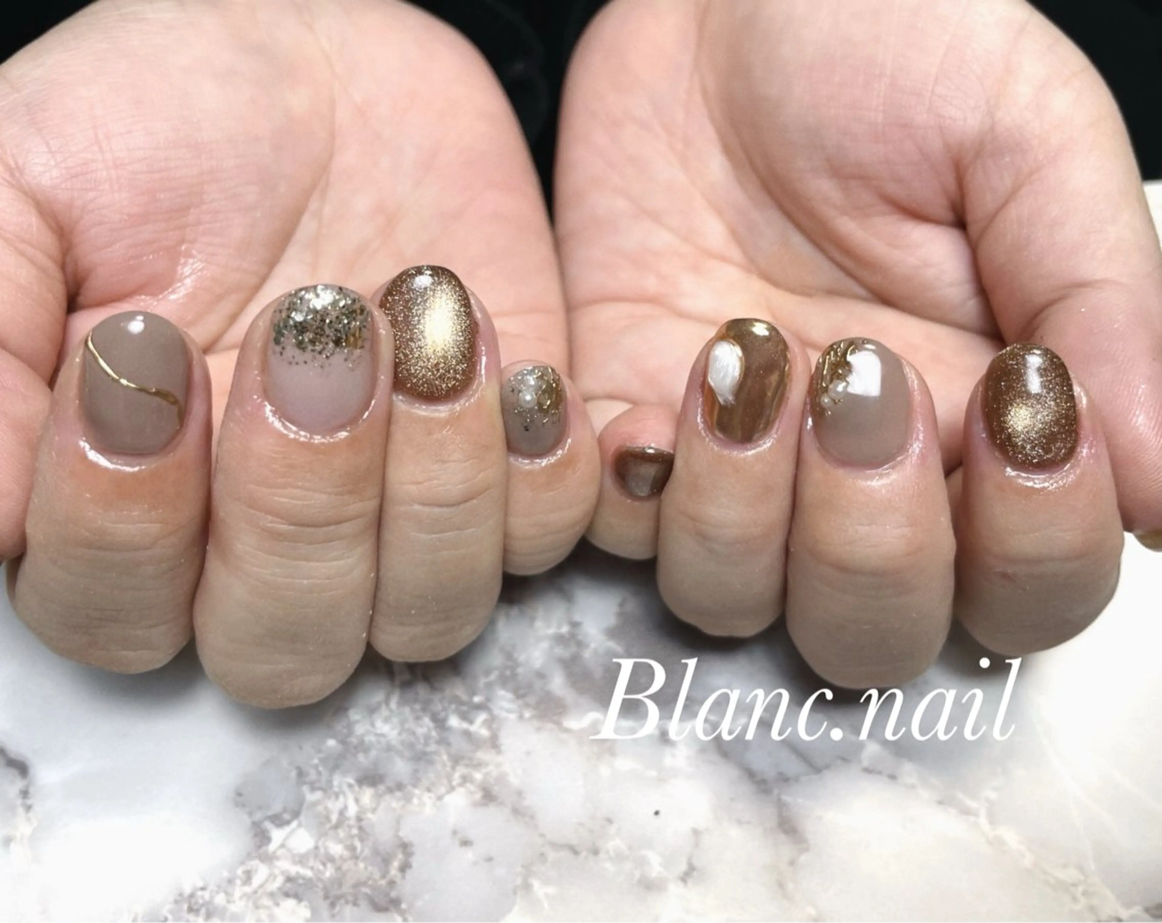 ネイル アートネイル ジェルネイル マグネットネイル ミラーネイル ニュアンスネイル ハンドネイル BLANCEnail所属・BLANCnail yuuのネイルデザイン