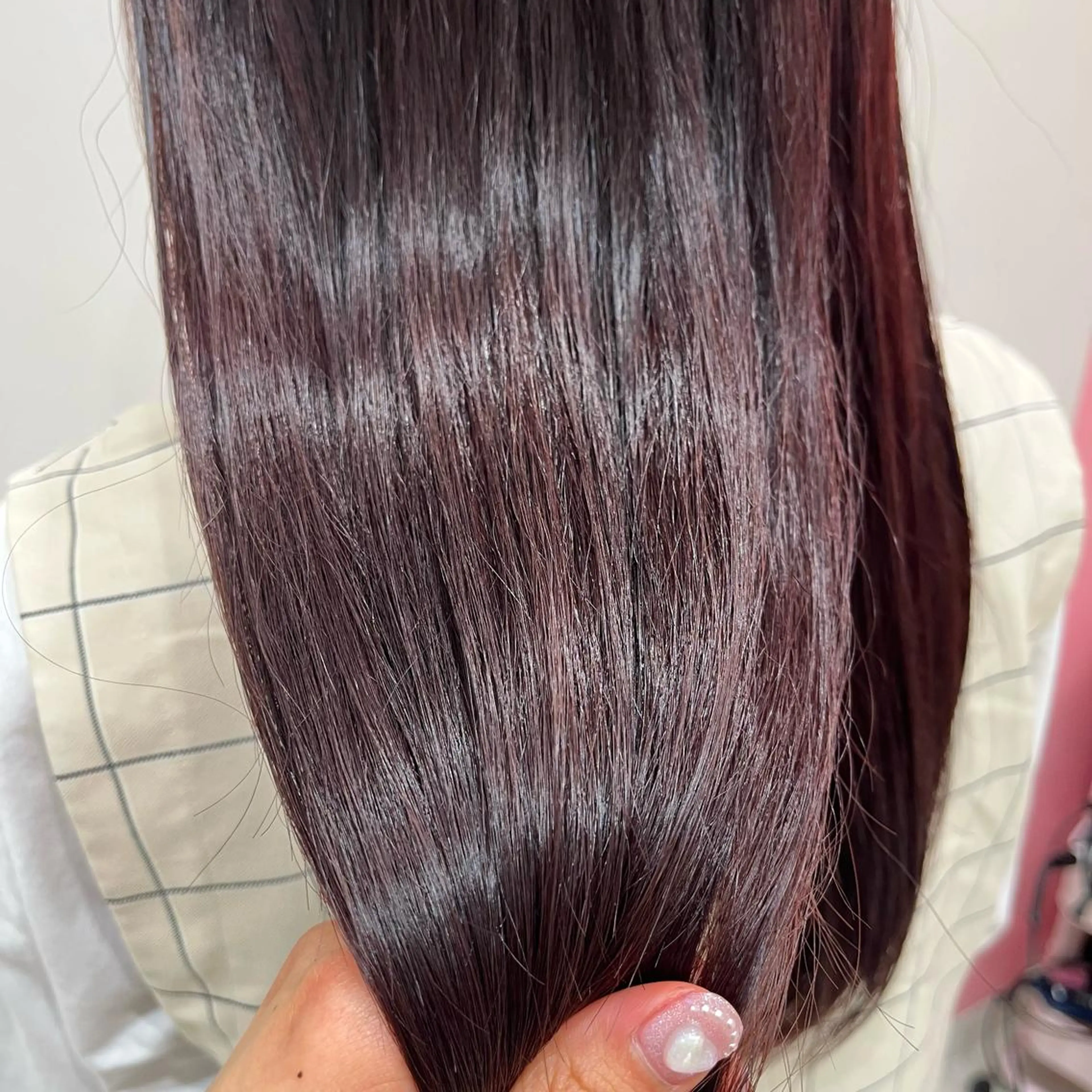 ロング ピンクラベンダー クルミ🤍 ミルクティーベージュのヘアスタイル