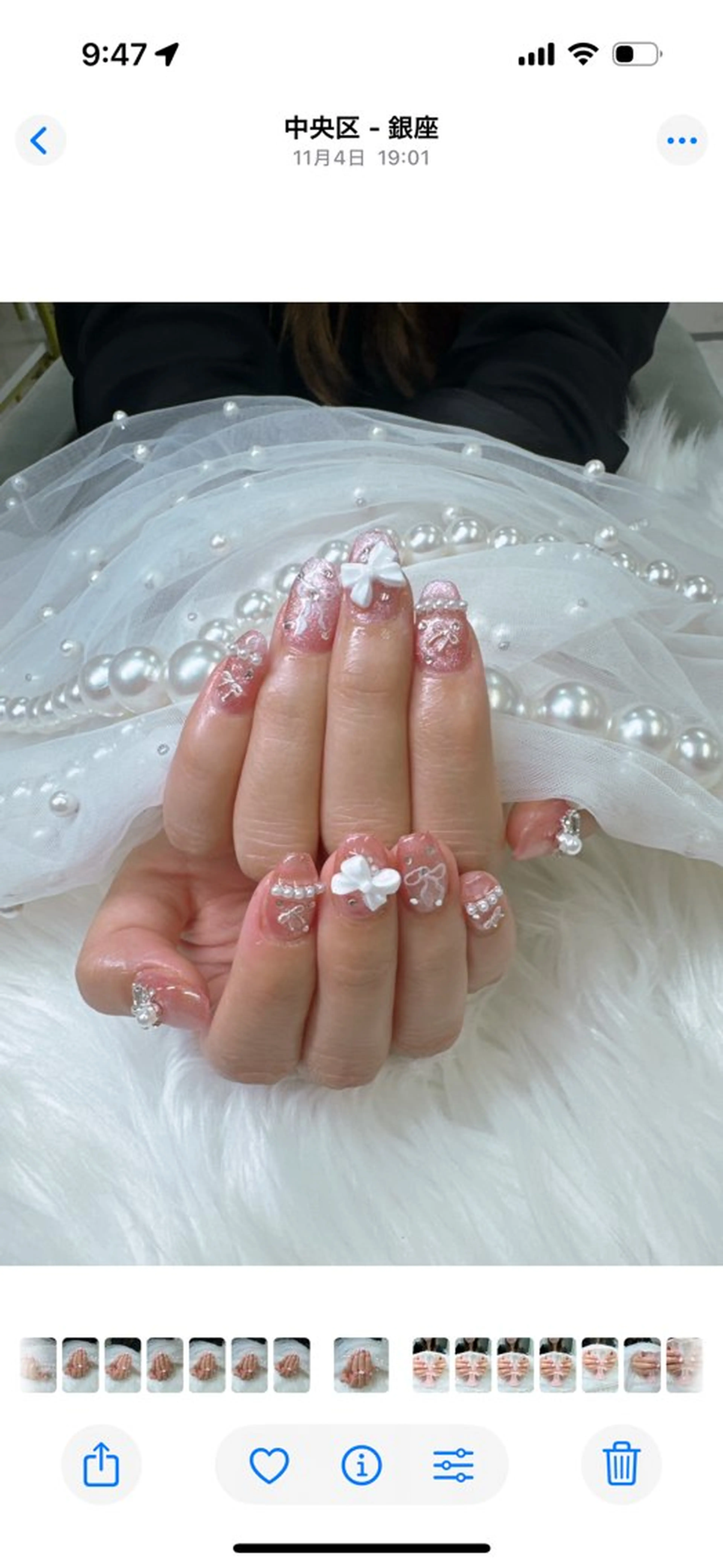 ネイル 成人式 ドット フレンチネイル ジェルネイル ガラスフレンチ フットネイル クイーンズネイル銀座所属・Queeens nailのネイルデザイン