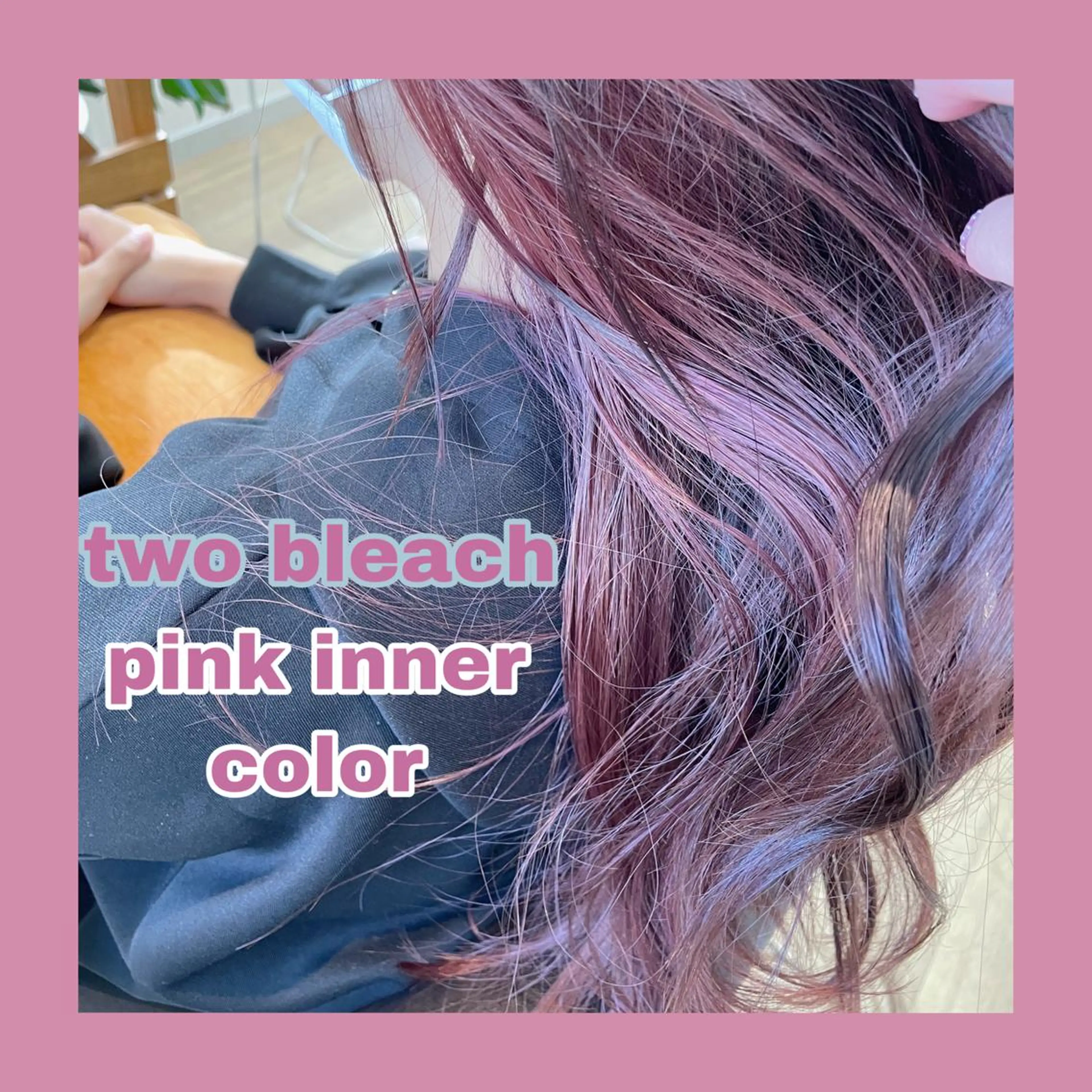 セミロング カラー ヘアアレンジ ブリーチ ハイトーンカラー ピンクカラー なつき/艶ピンク/ girly hairのヘアスタイル