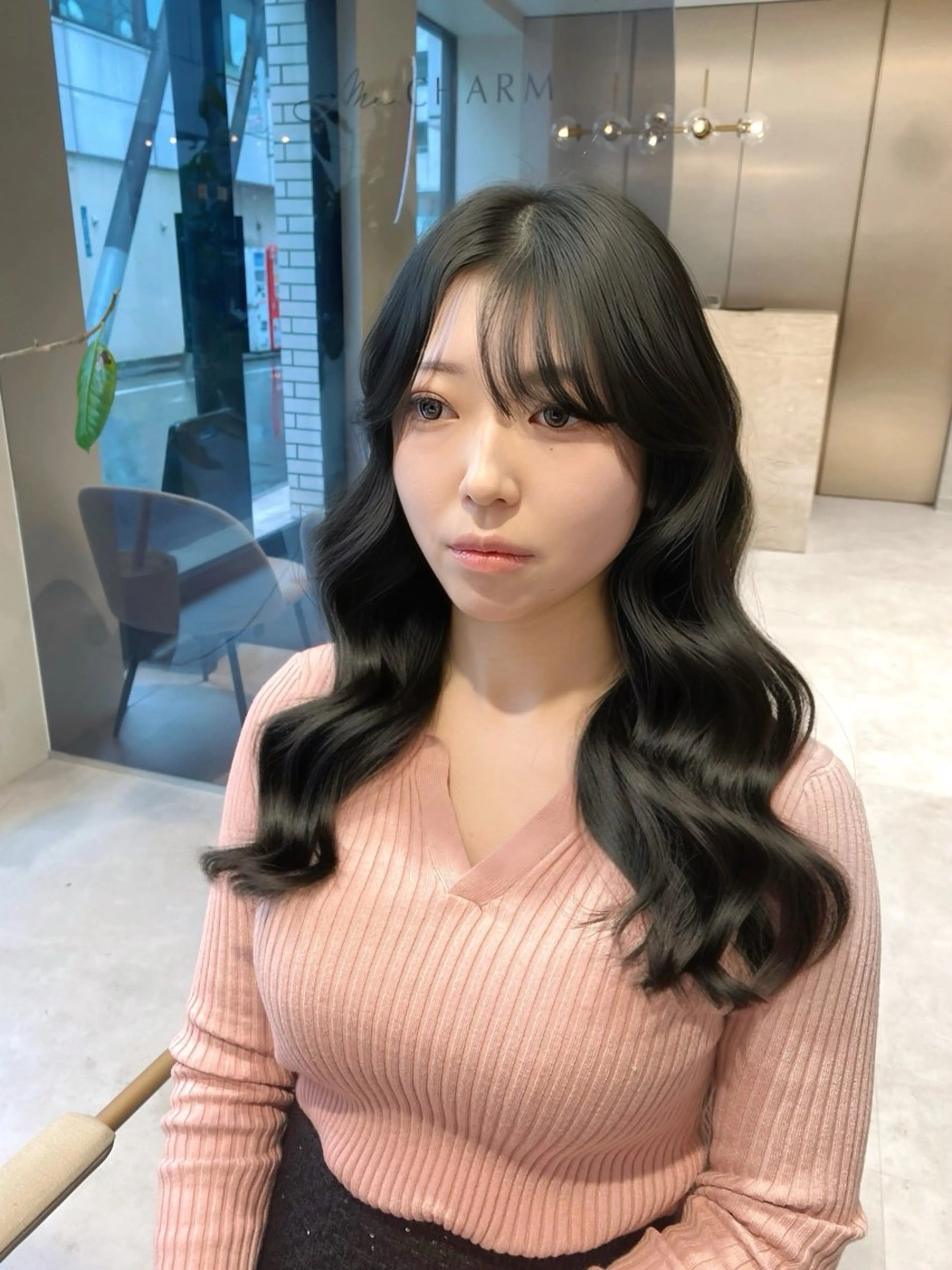 ロング カラー グレージュ イルミナカラー オリーブグレージュ オリーブグレー 韓国風ヘア カット ヘアカラー トリートメント ブリーチなしダブル カラー🧸🐺陽介のヘアスタイル