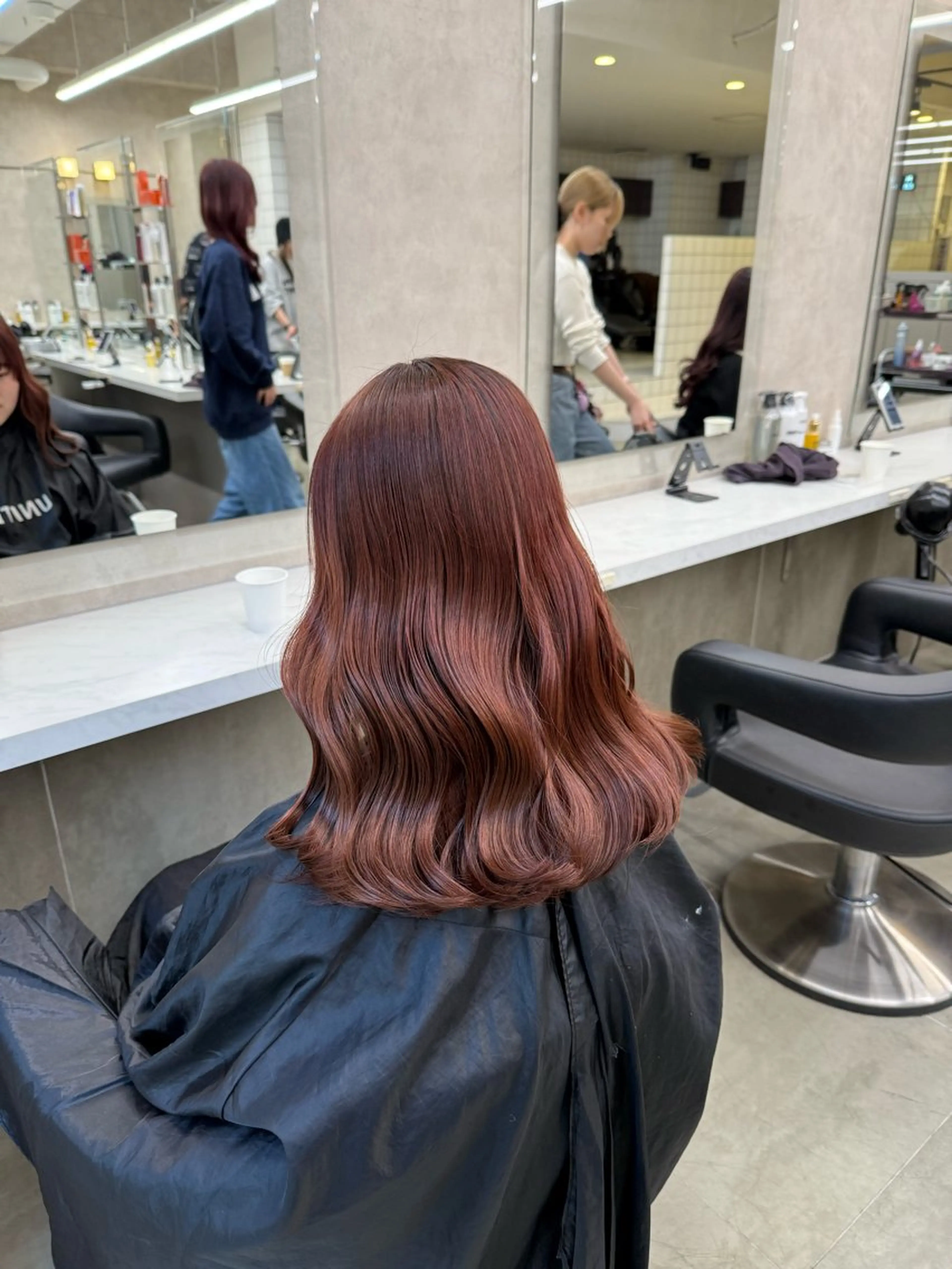 セミロング カラー ヘアアレンジ ヘアカラー トリートメント ヘアセット 💗横浜美容室 💗HARUNAのヘアスタイル