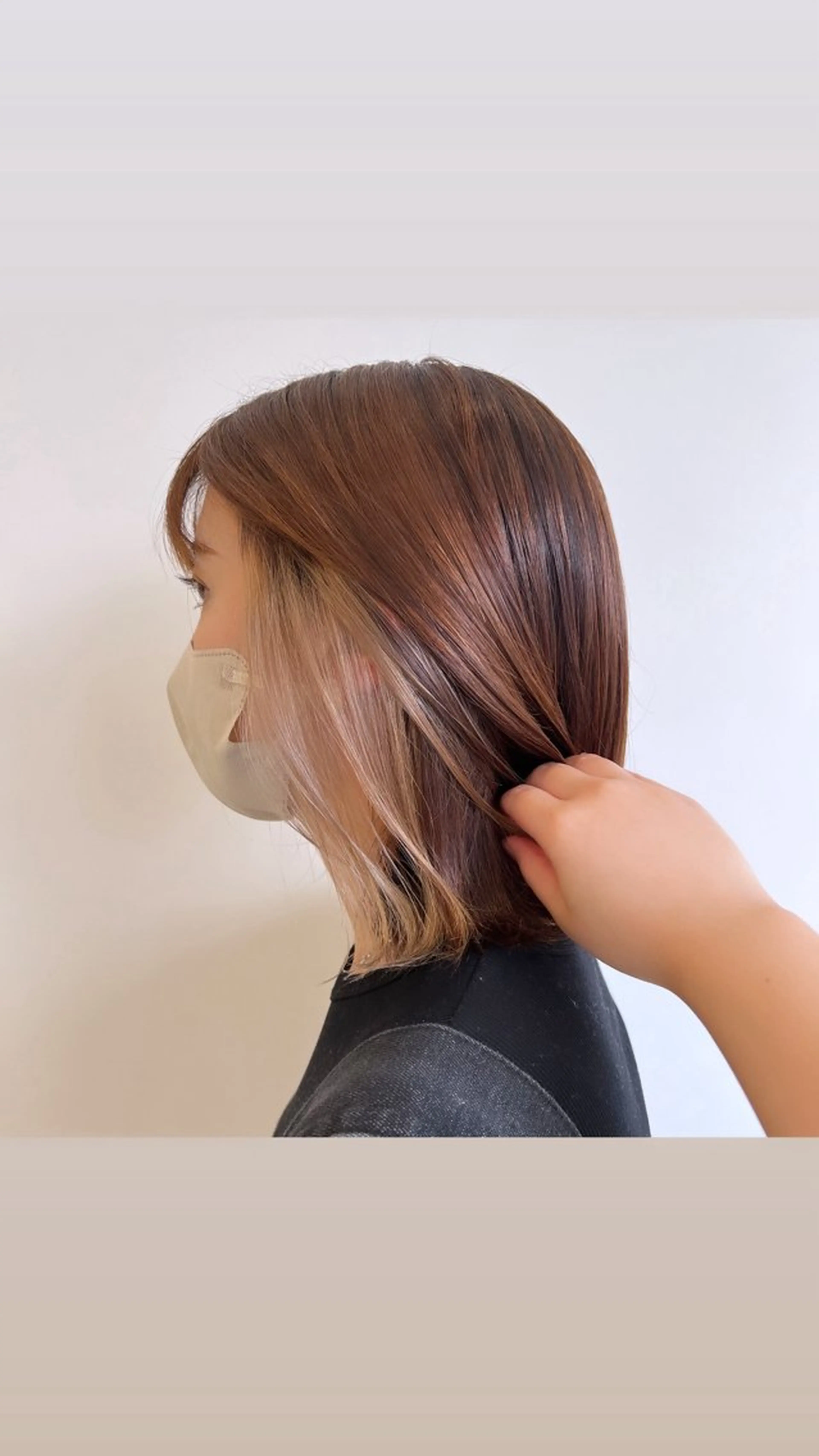 ミディアム カラー ベージュカラー ブリーチ イヤリングカラー ハイトーンカラー 💖似合わせ💖 / 小川叶華のヘアスタイル