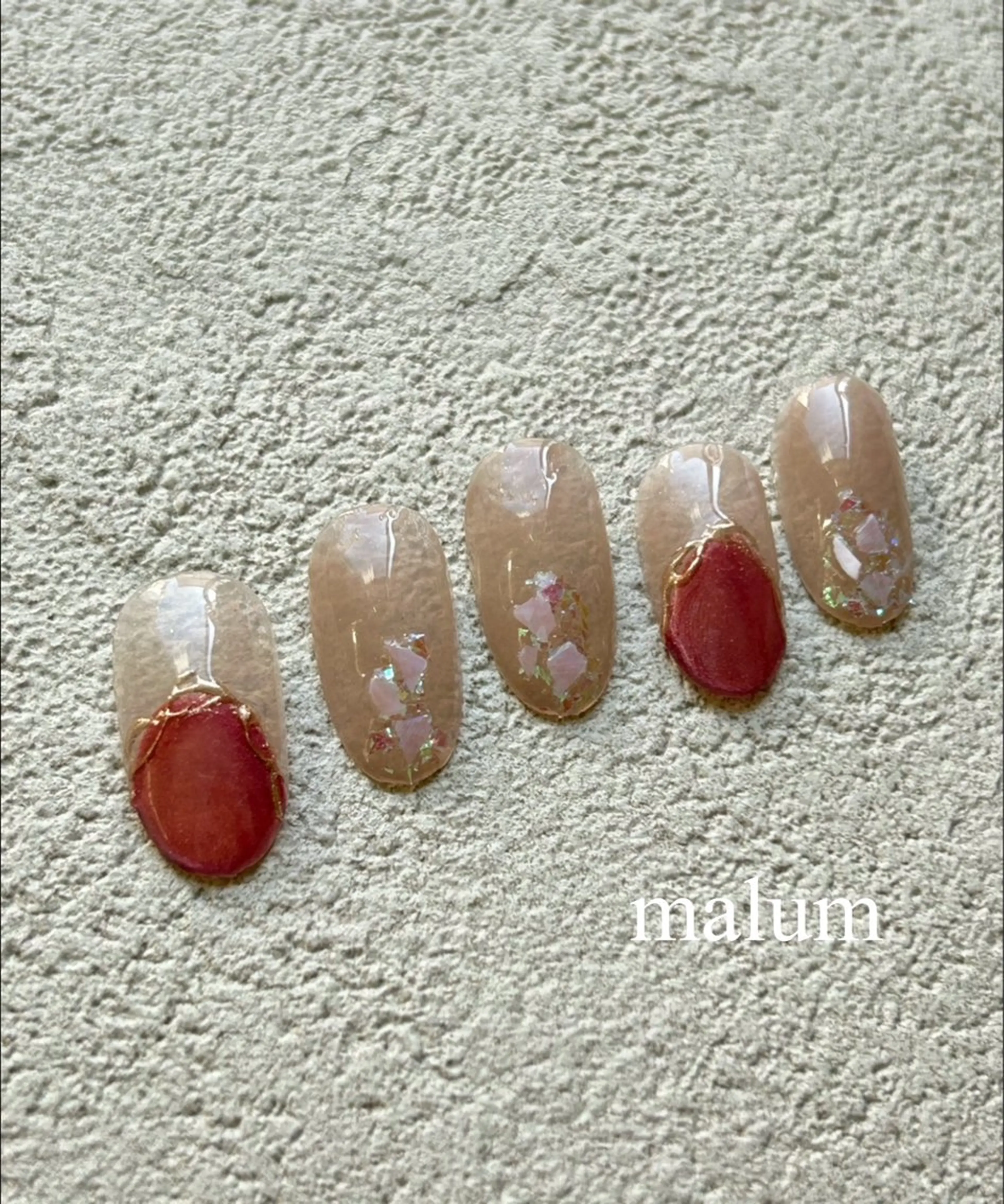ネイル キラキラネイル マグネットネイル ハンドネイル malum nailのネイルデザイン