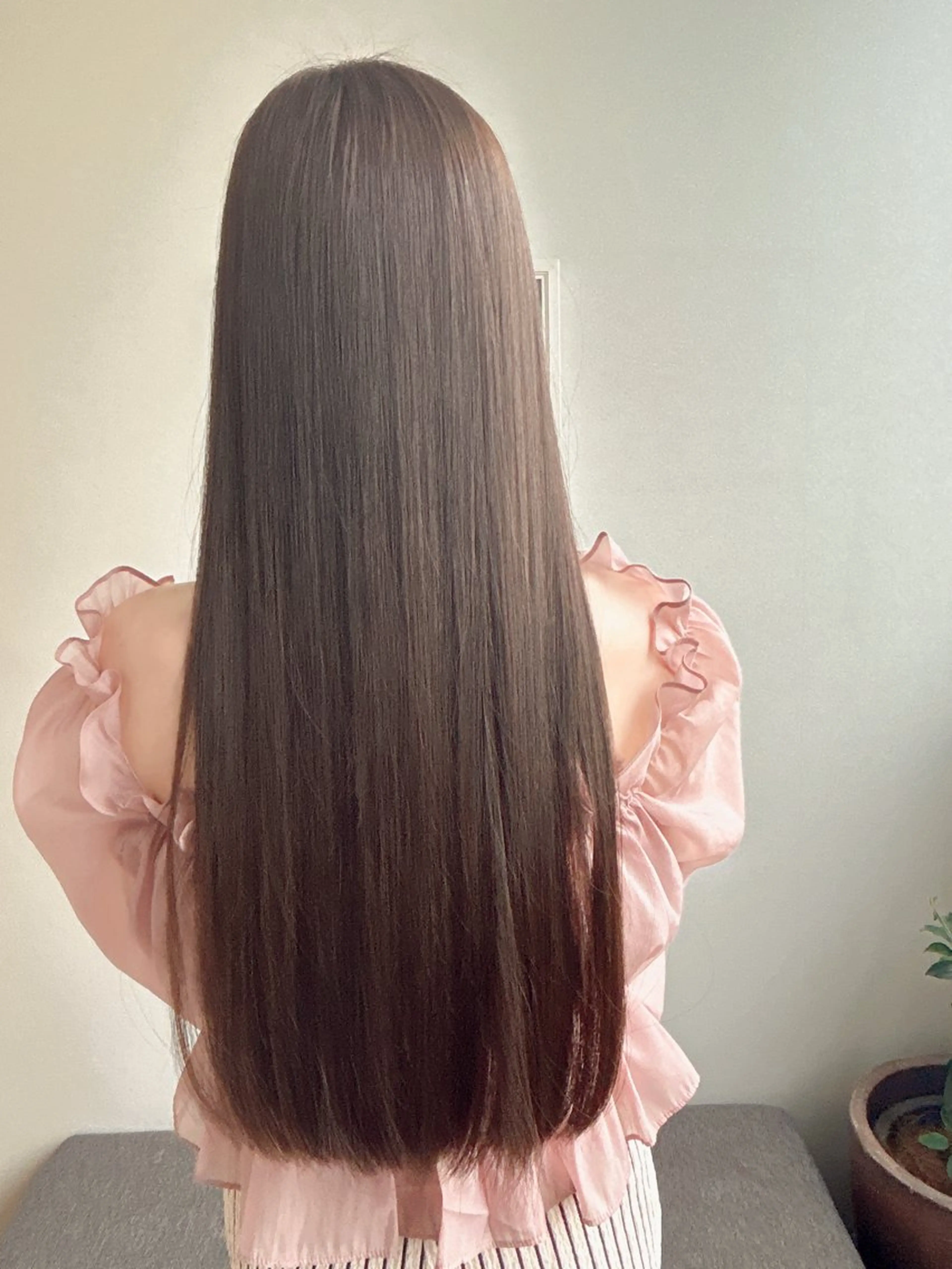 ロング カラー ブリーチ ブリーチなしカラー GLanz SHUのヘアスタイル