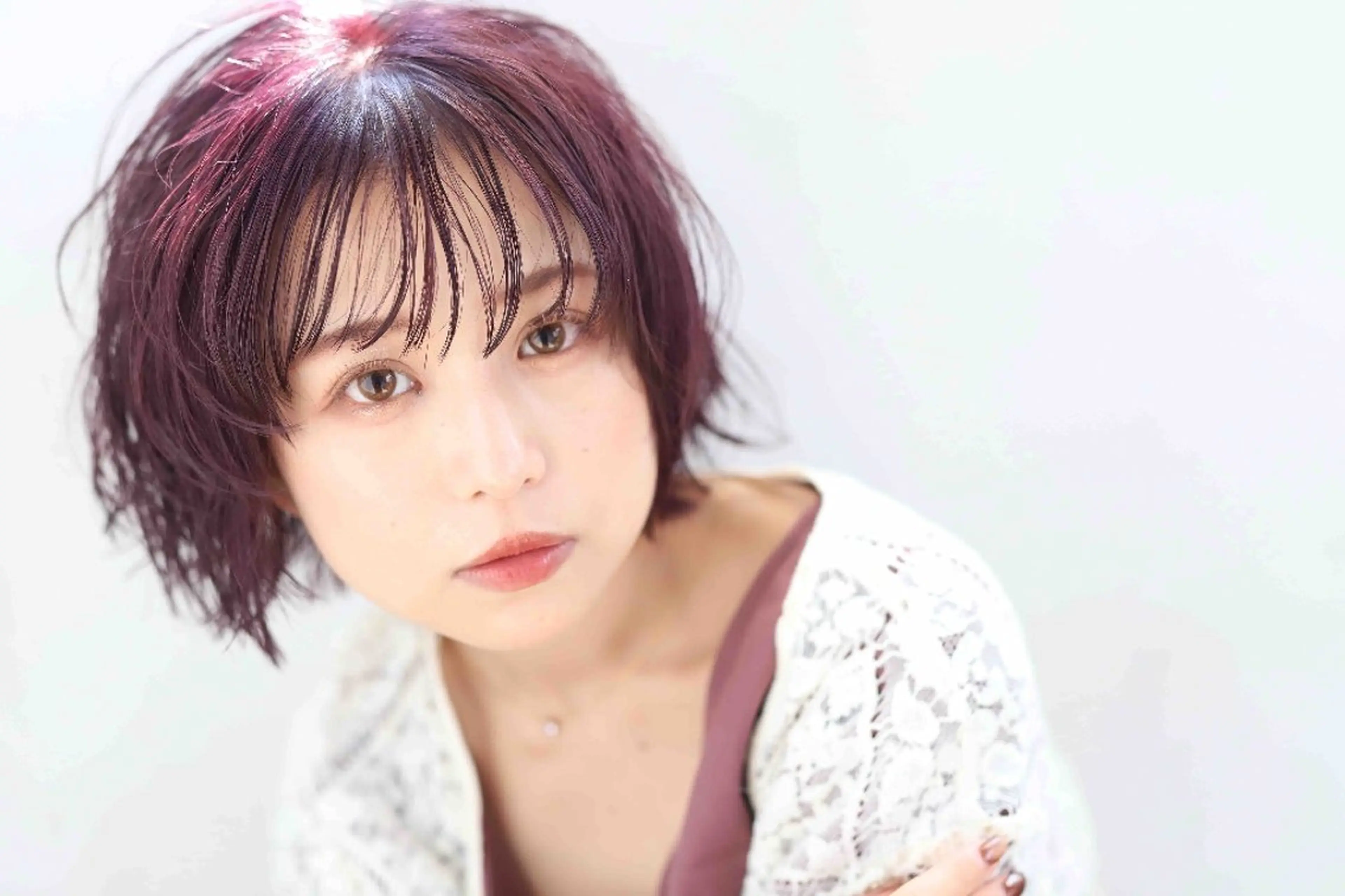 ショート カラー カシス ピンクカラー カット ヘアカラー トリートメント Culumi所属・Culumi クルミ 松井照雄/梅田茶屋町のヘアスタイル