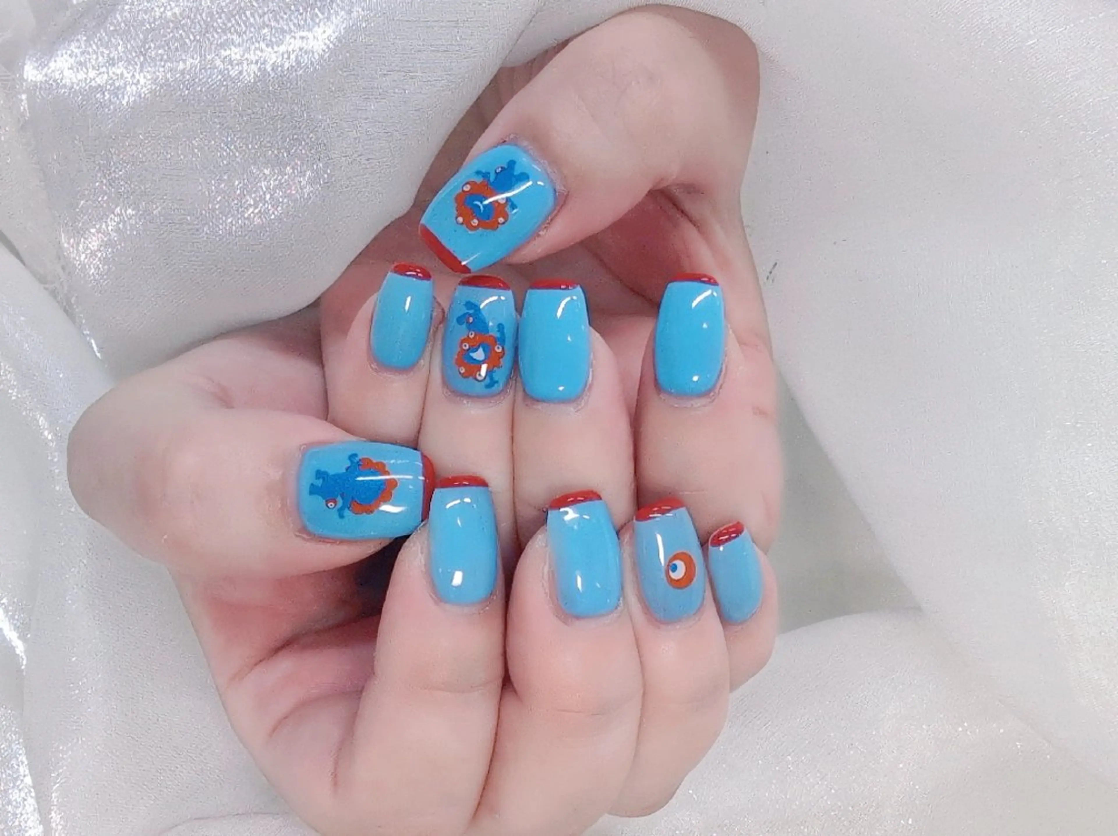 ネイル チークネイル 長さ出し フラッシュネイル フレンチネイル ジェルネイル Chouette Nailのネイルデザイン