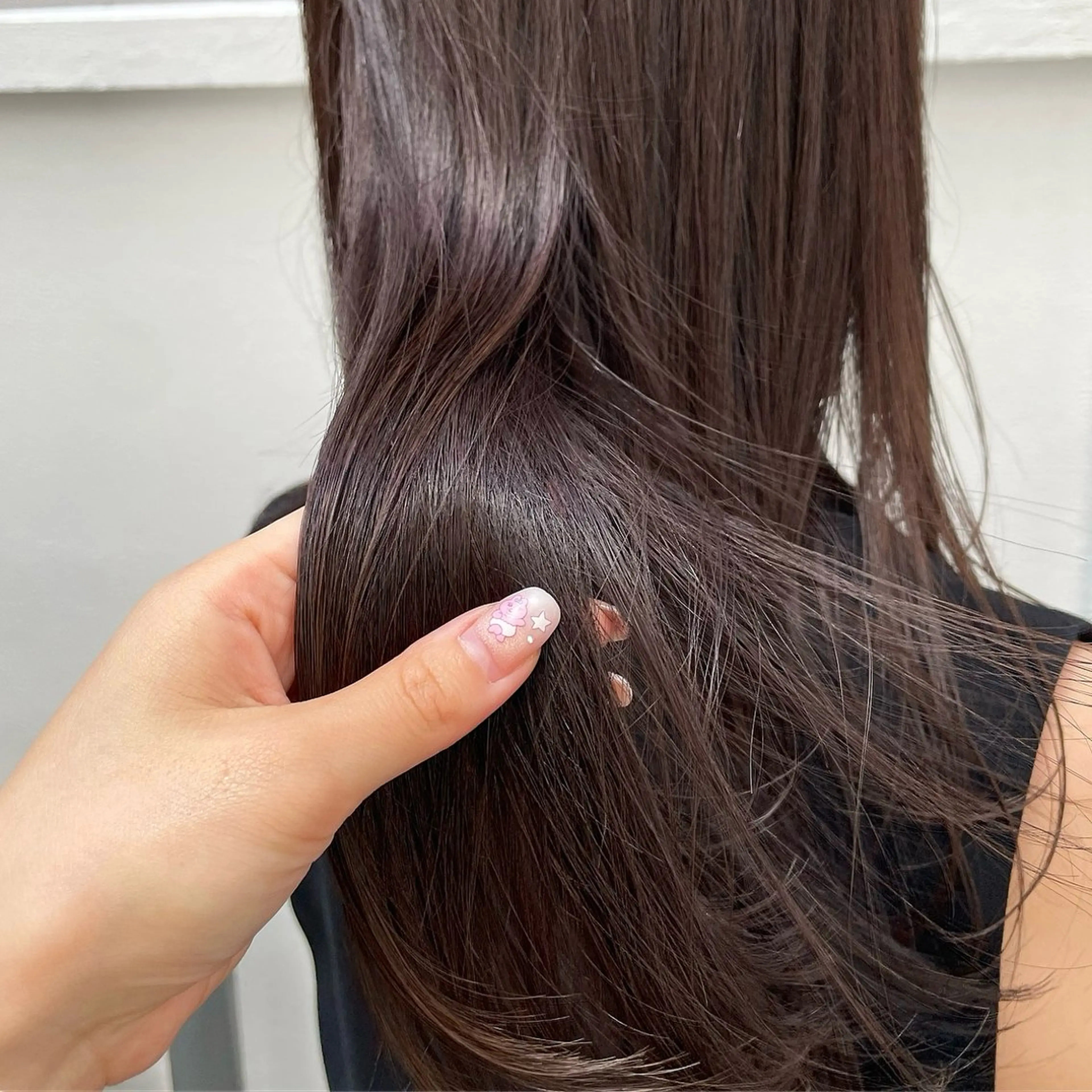 セミロング カラー 透明感カラー カット ヘアカラー トリートメント yumemiレイヤー ‎✴︎ 透明感カラーのヘアスタイル