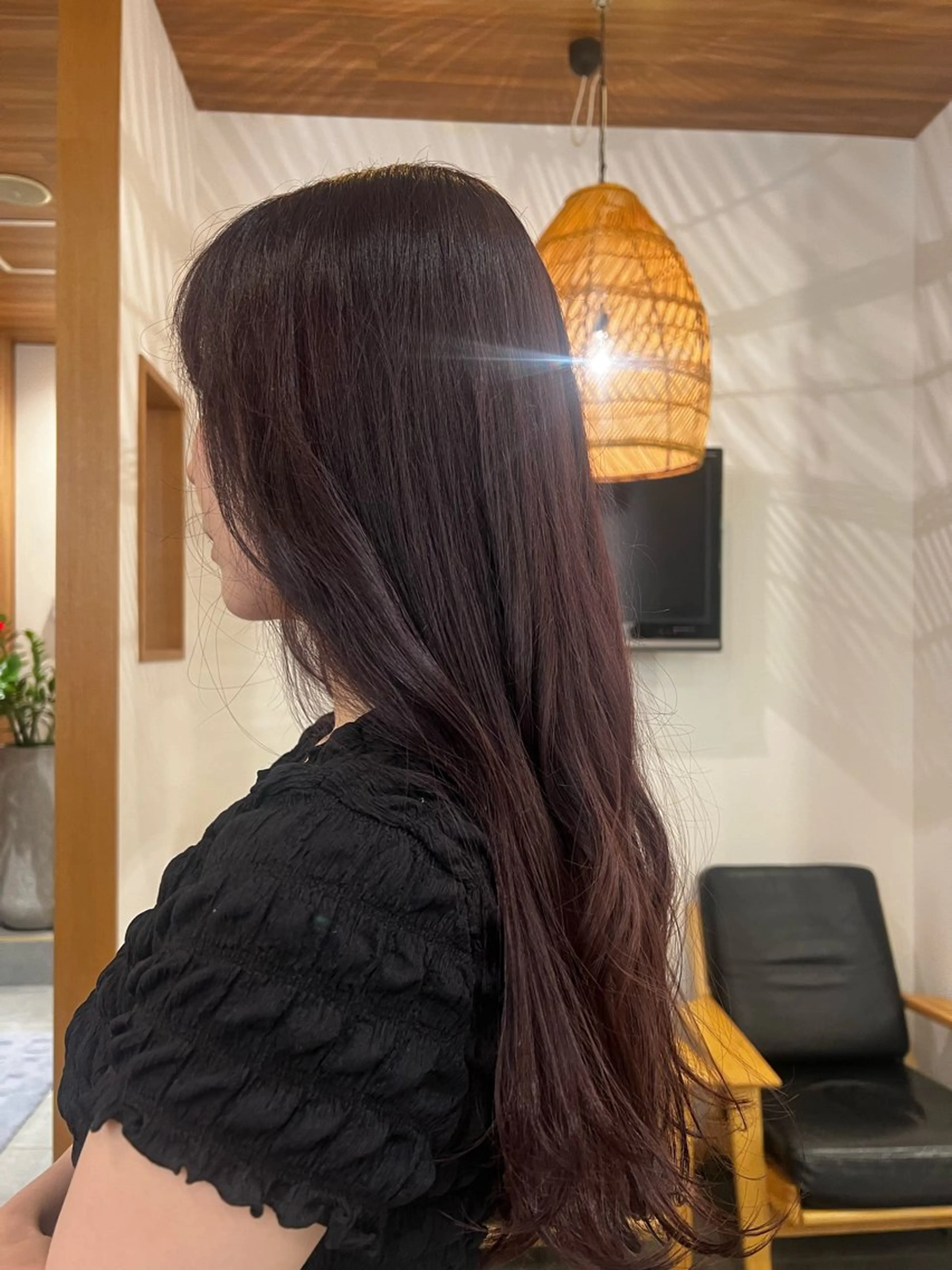 セミロング カラー ピンクカラー ストレートパーマ🦢 ユメのヘアスタイル