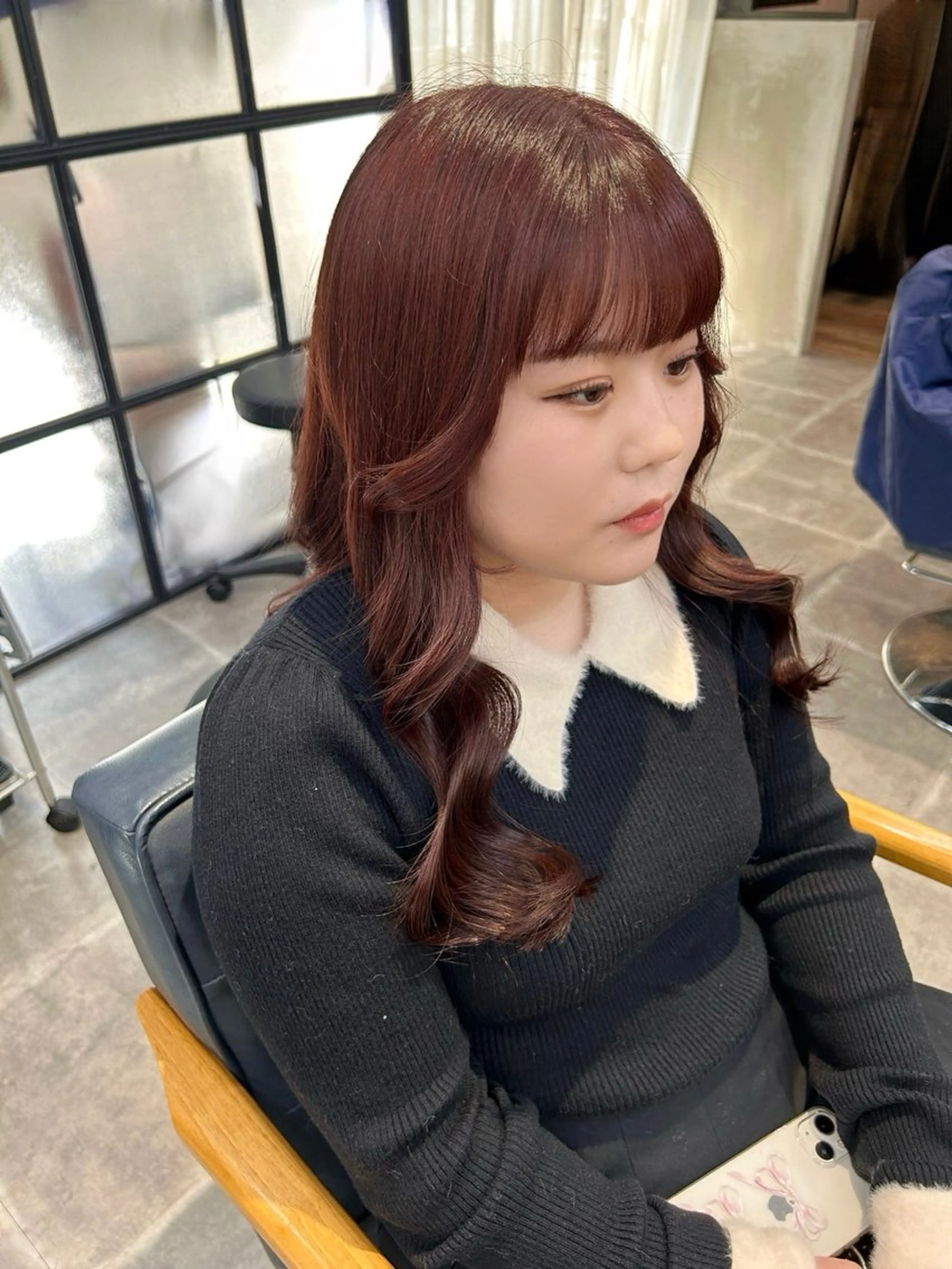 ロング カラー カット ヘアカラー トリートメント newi梅田🫧韓国 ヘア🫧sakiのヘアスタイル