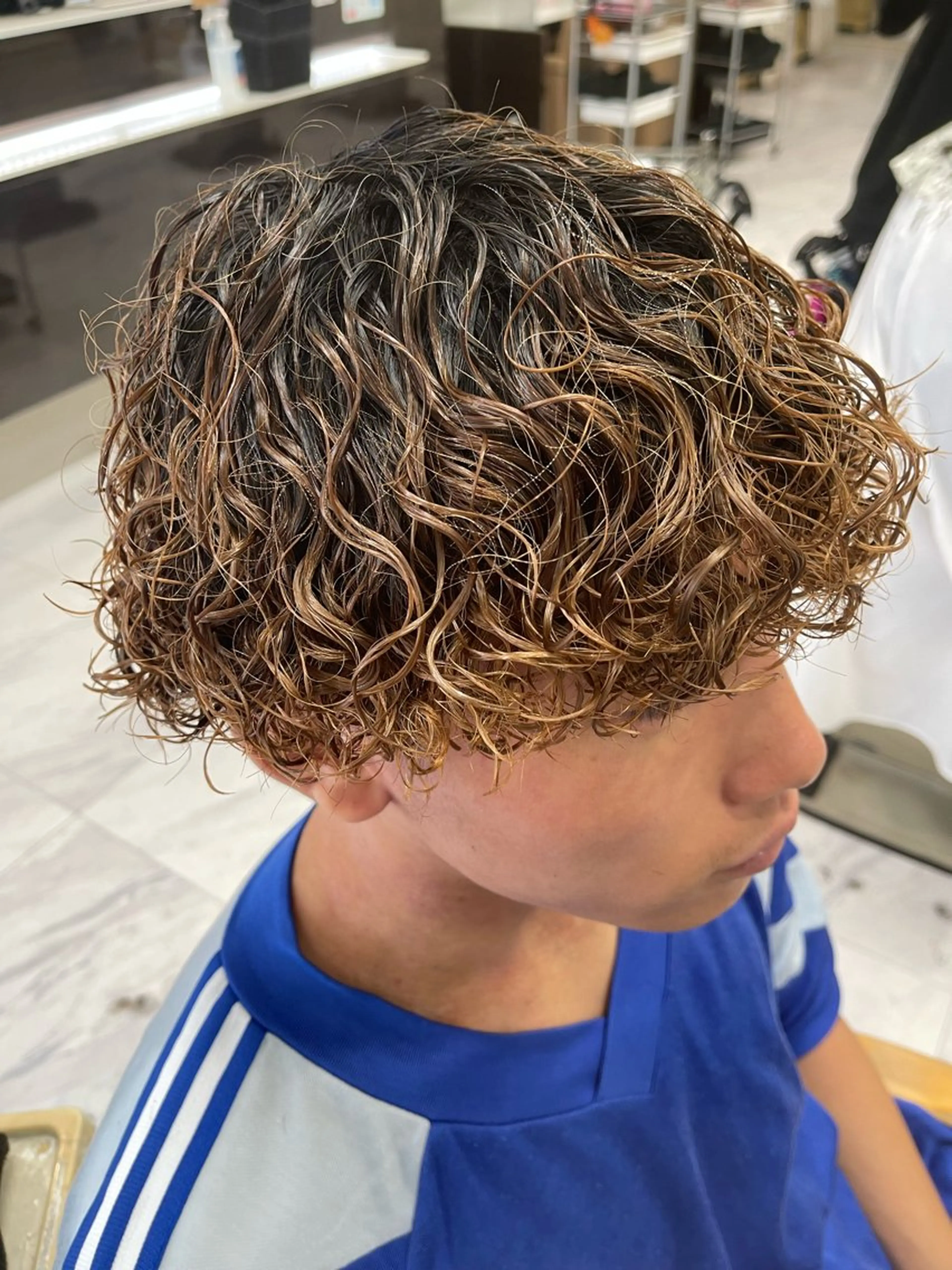 ショート パーマ メンズ メンズパーマ 波巻きパーマ カット パーマ トリートメント ❄️メンズカット 落合諒❄️のヘアスタイル