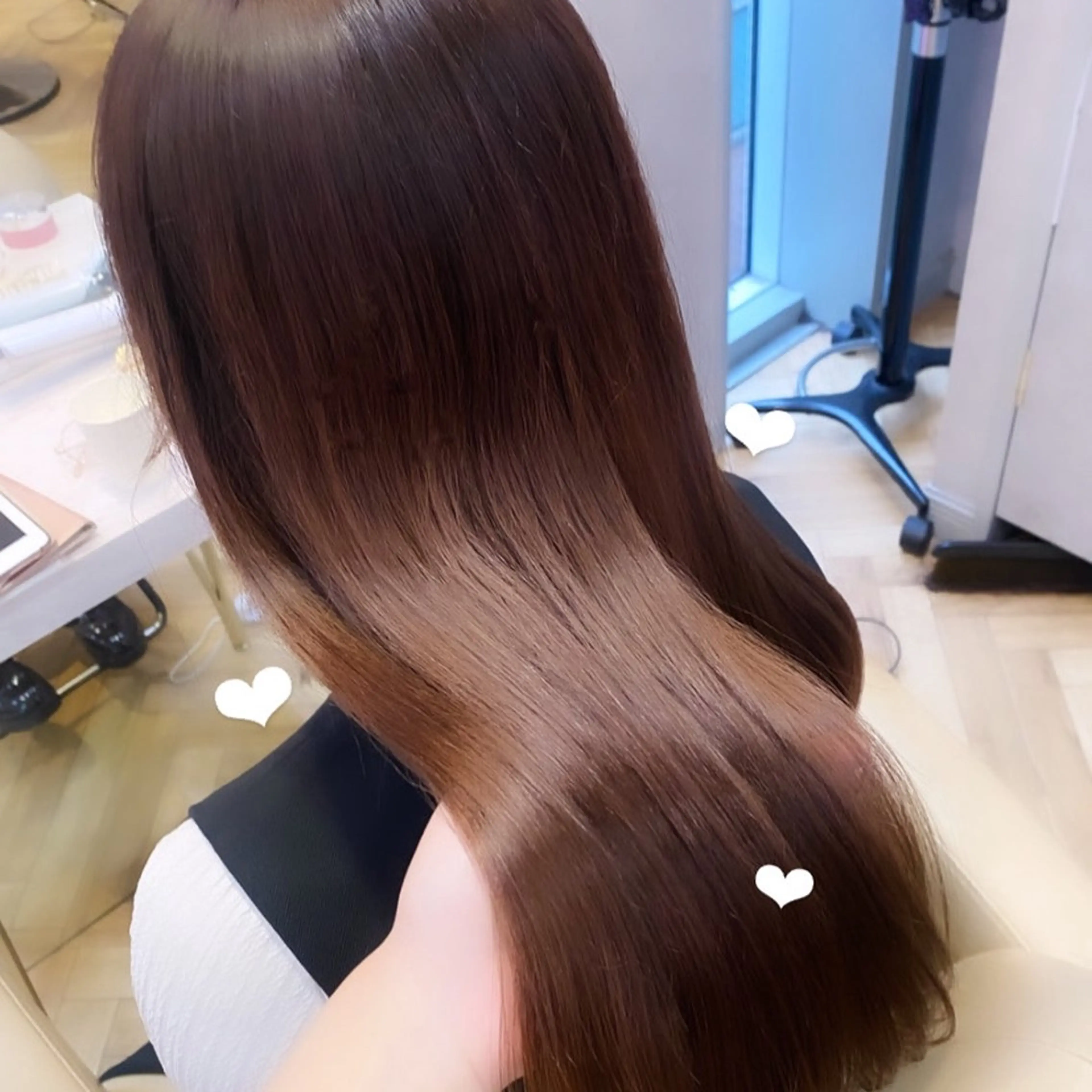 ロング カラー ヘアアレンジ ヘアカラー トリートメント 上品♡韓国レイヤー ‎🤍のの‎🤍のヘアスタイル