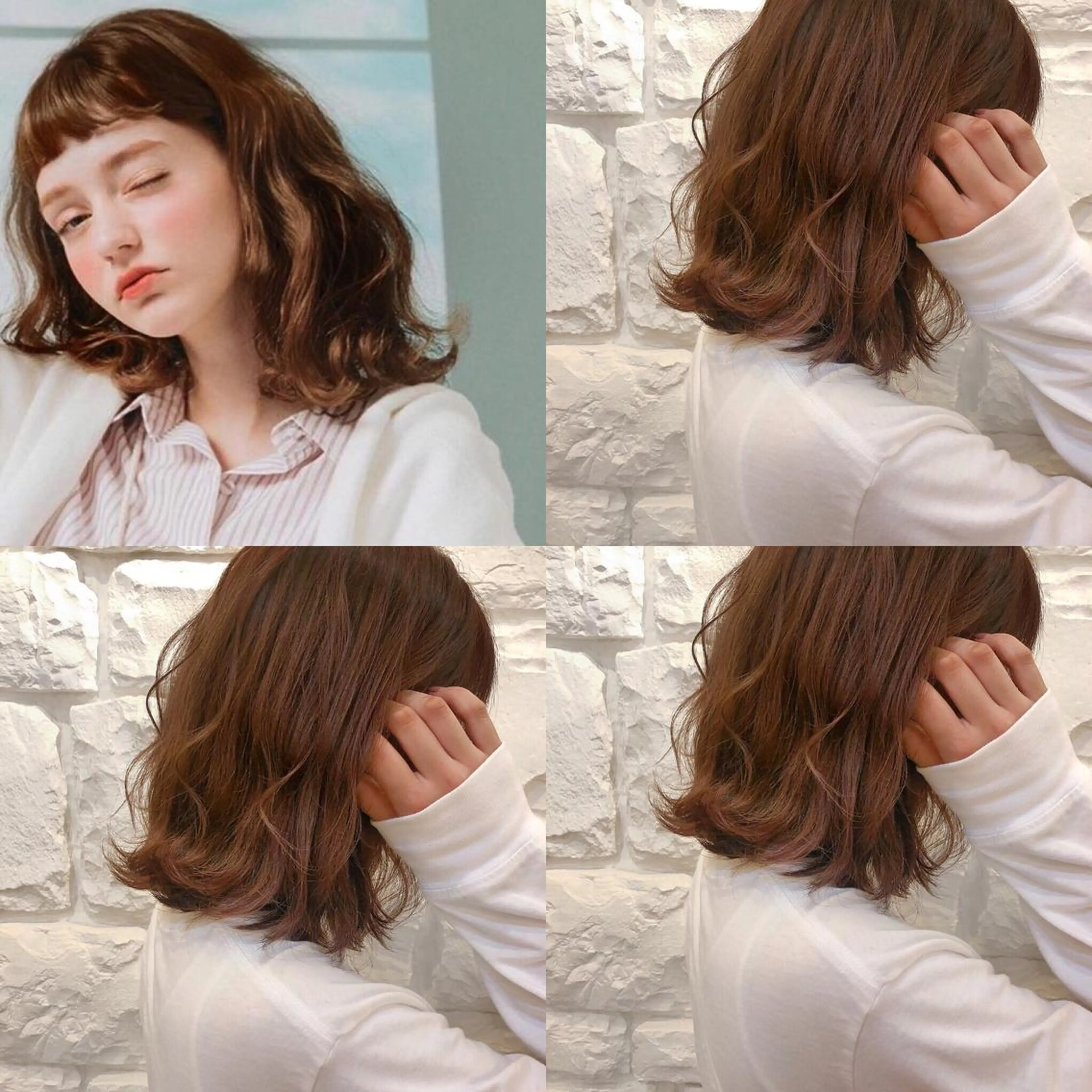 カラー ブラウンカラー ピンクカラー Nao ナオのヘアスタイル