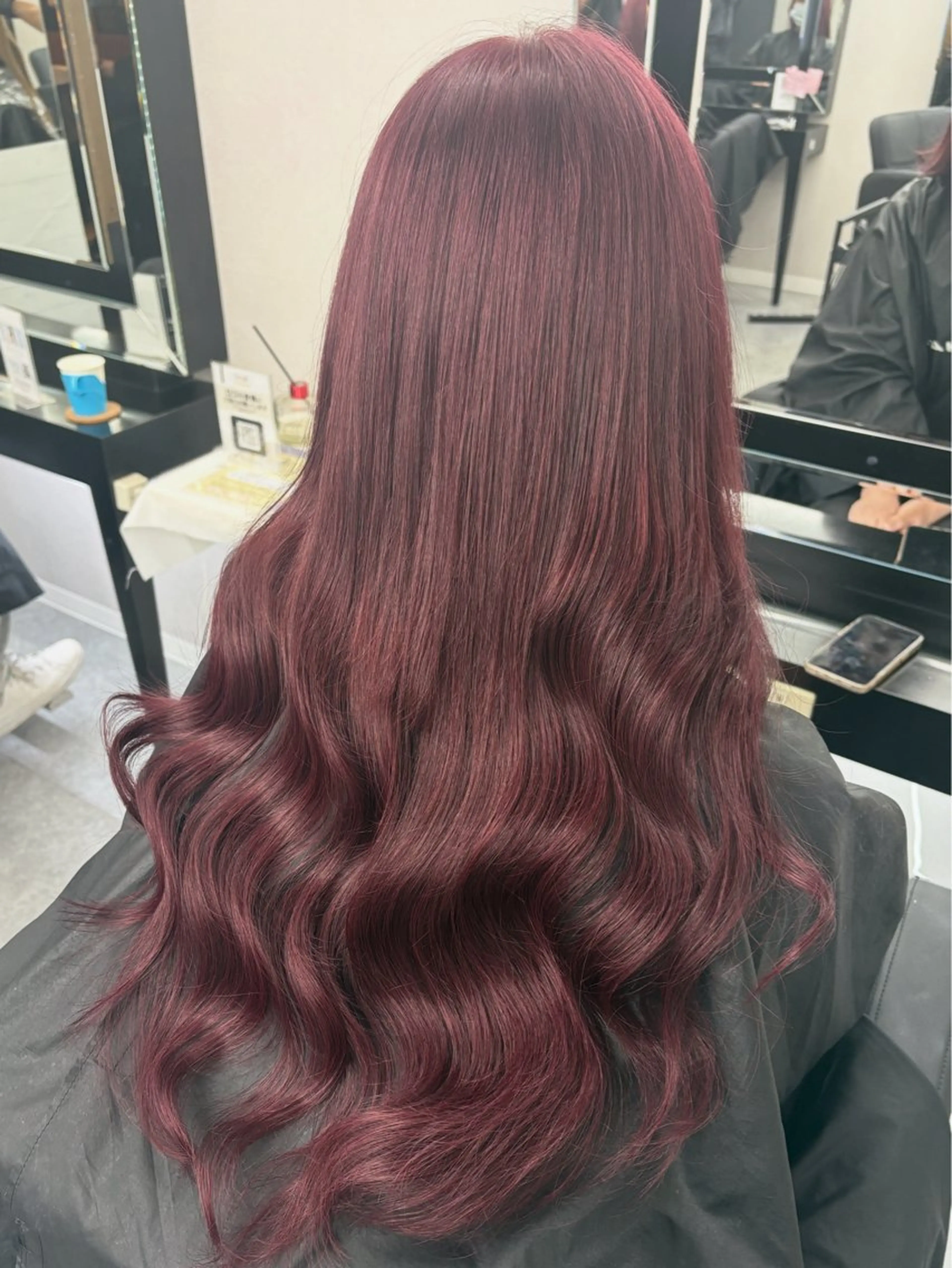 ロング カラー シールエクステ ラベンダーカラー ピンクカラー ピンクラベンダー エクステ ヘアカラー エクステ 🫧miyu/カラー エクステ難波🐇ྀིのヘアスタイル