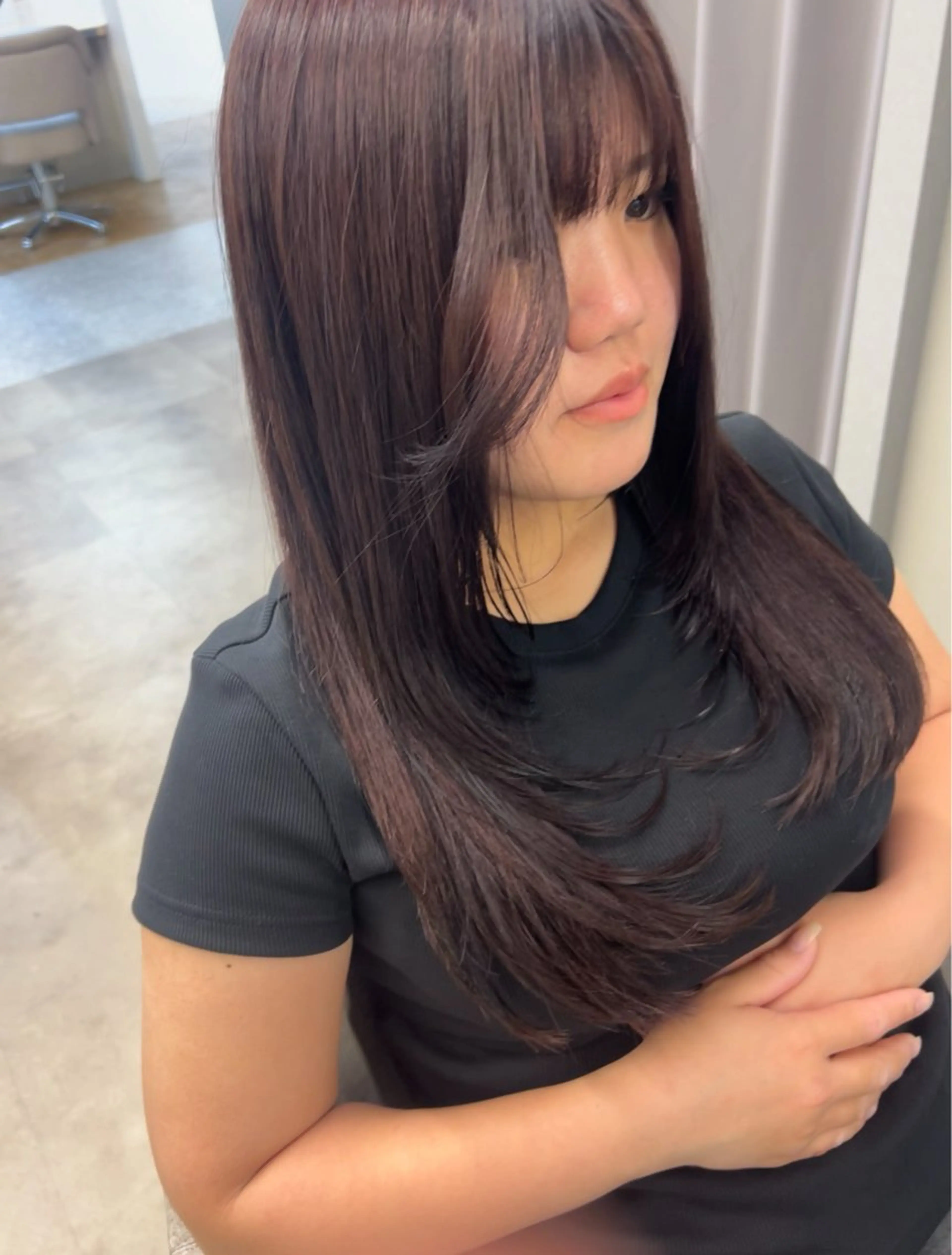 ロング カラー 縮毛矯正 niina /艶髪指名NO.1のヘアスタイル