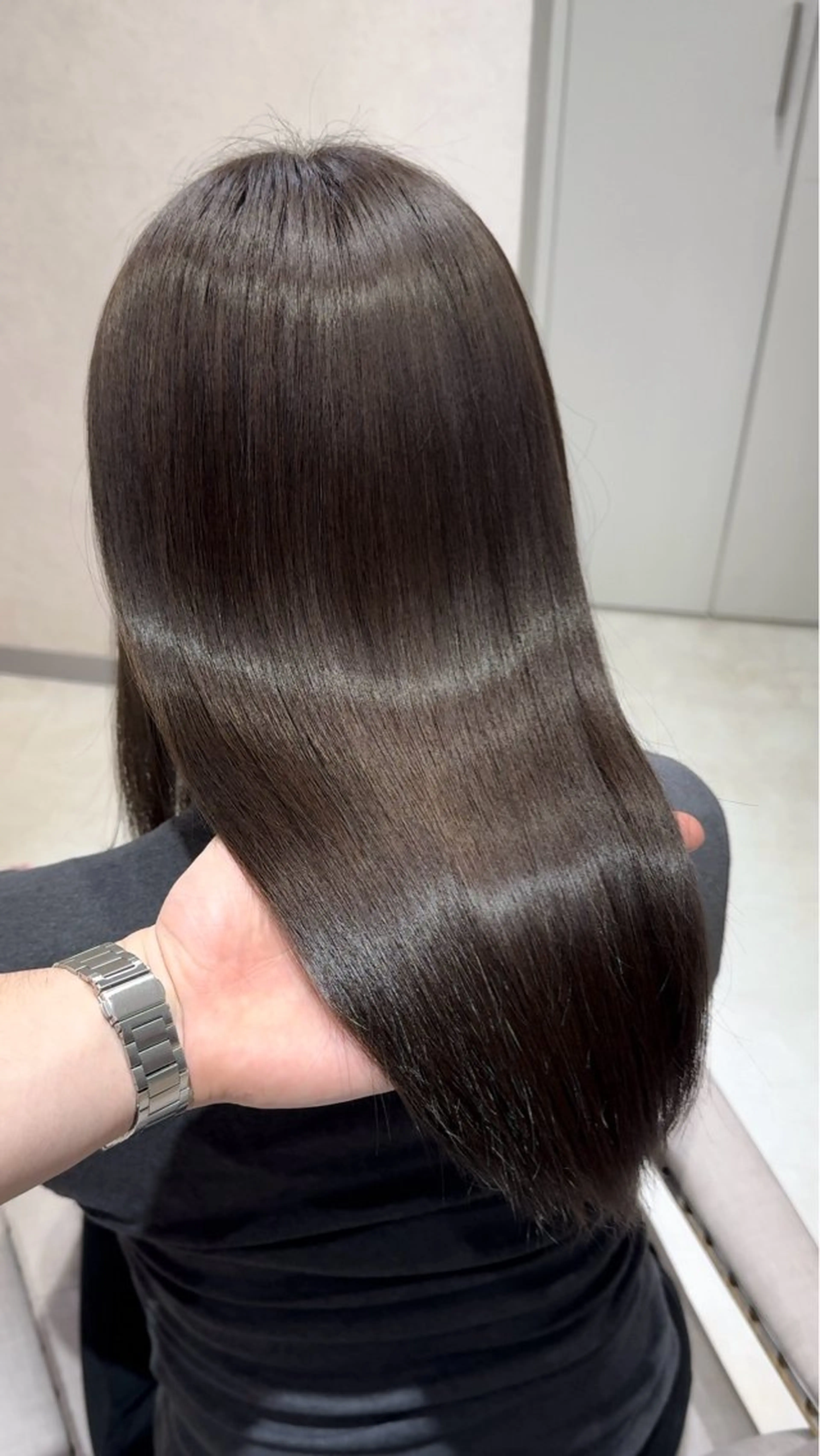 セミロング 髪質改善 縮毛矯正 トリートメント 酸性ストレート カット ヘアカラー 縮毛矯正 トリートメント 髪質改善×縮毛矯正 Core梅田　片山のヘアスタイル