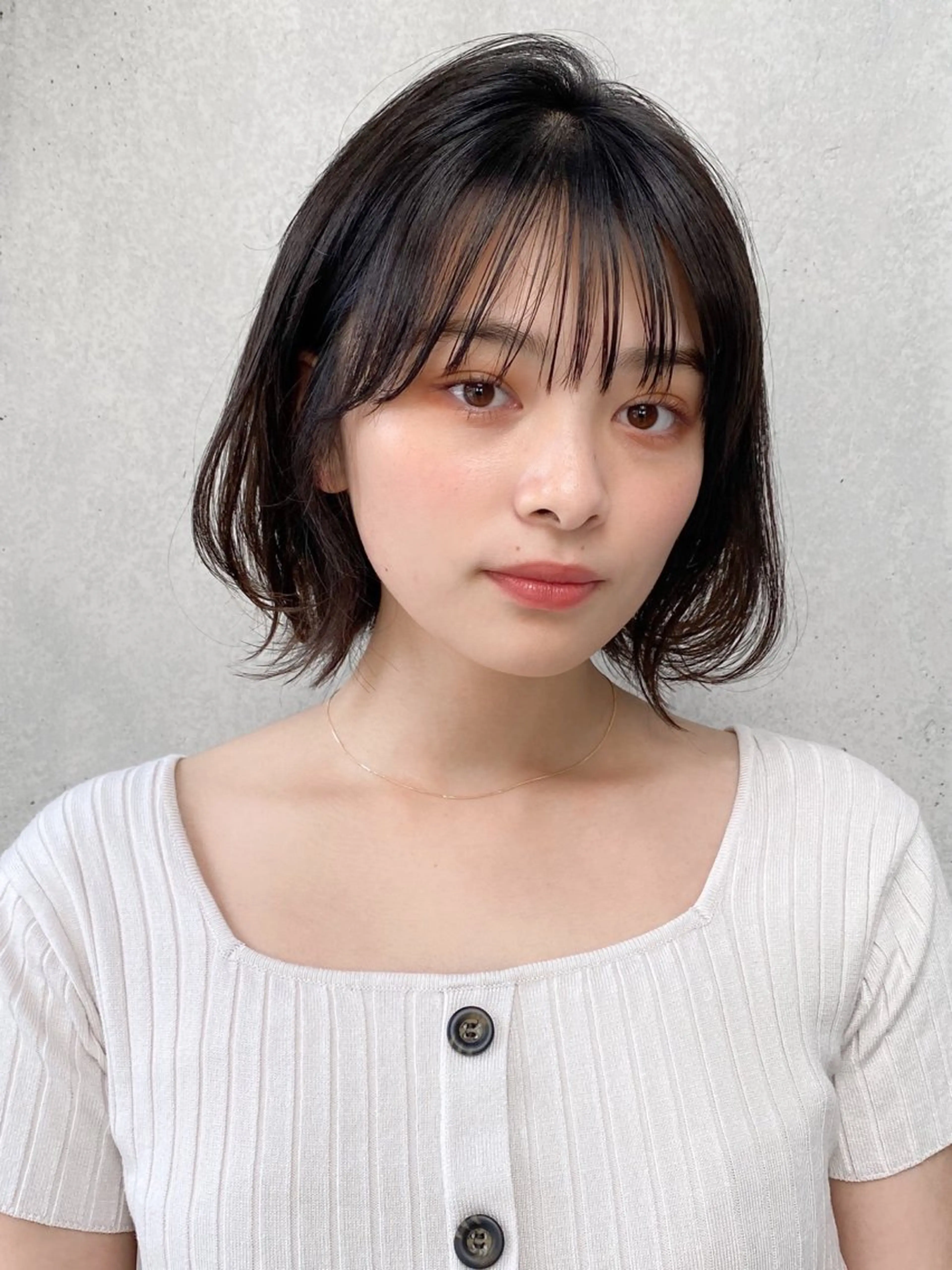 ミディアム ボブレイヤー ボブ レイヤーカット トリートメント 佐藤 侑哉のヘアスタイル
