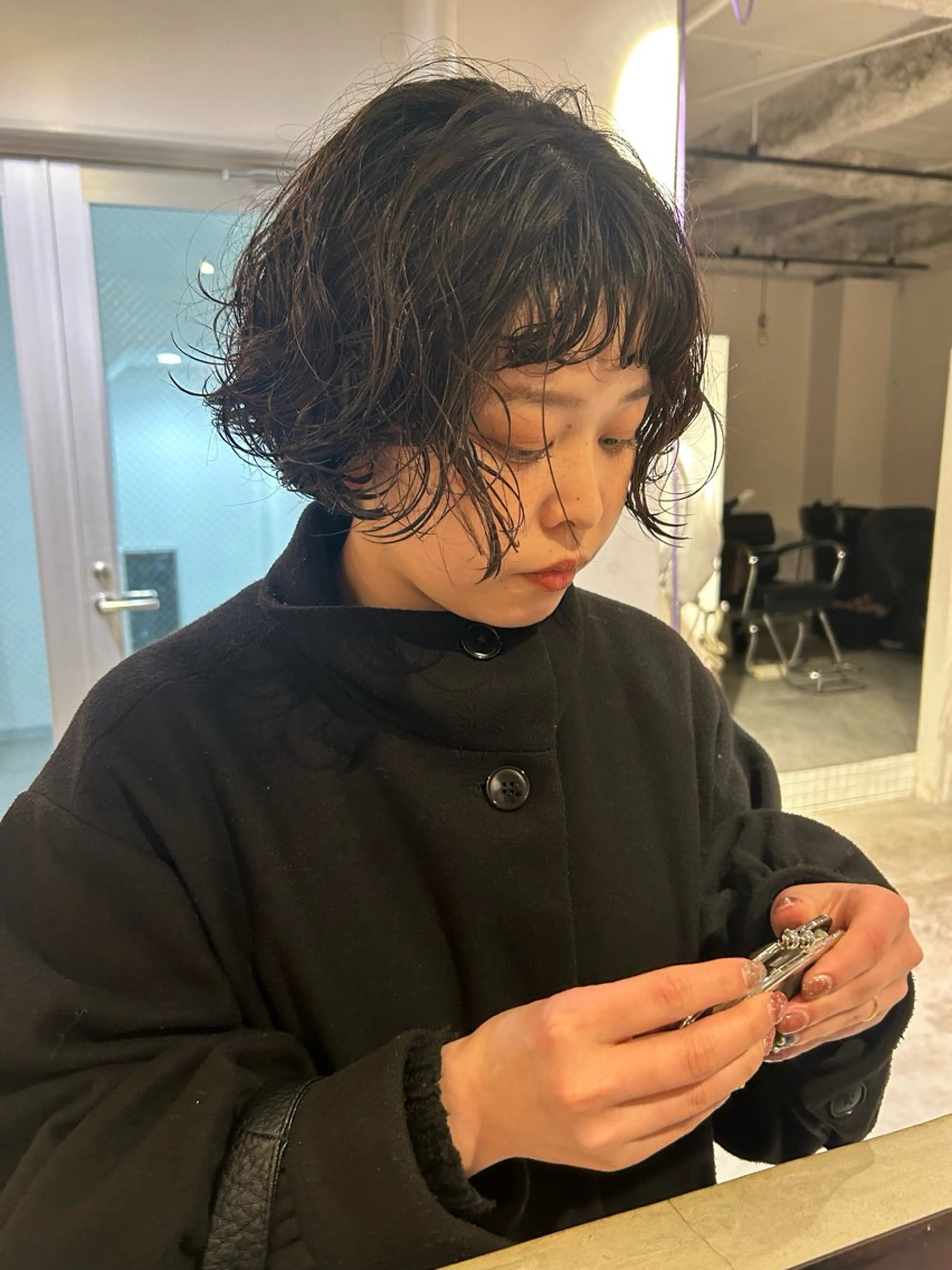 ショート パーマ ショートヘア カット パーマ トリートメント Loom.所属・村上雅人 ナチュラルモードのヘアスタイル