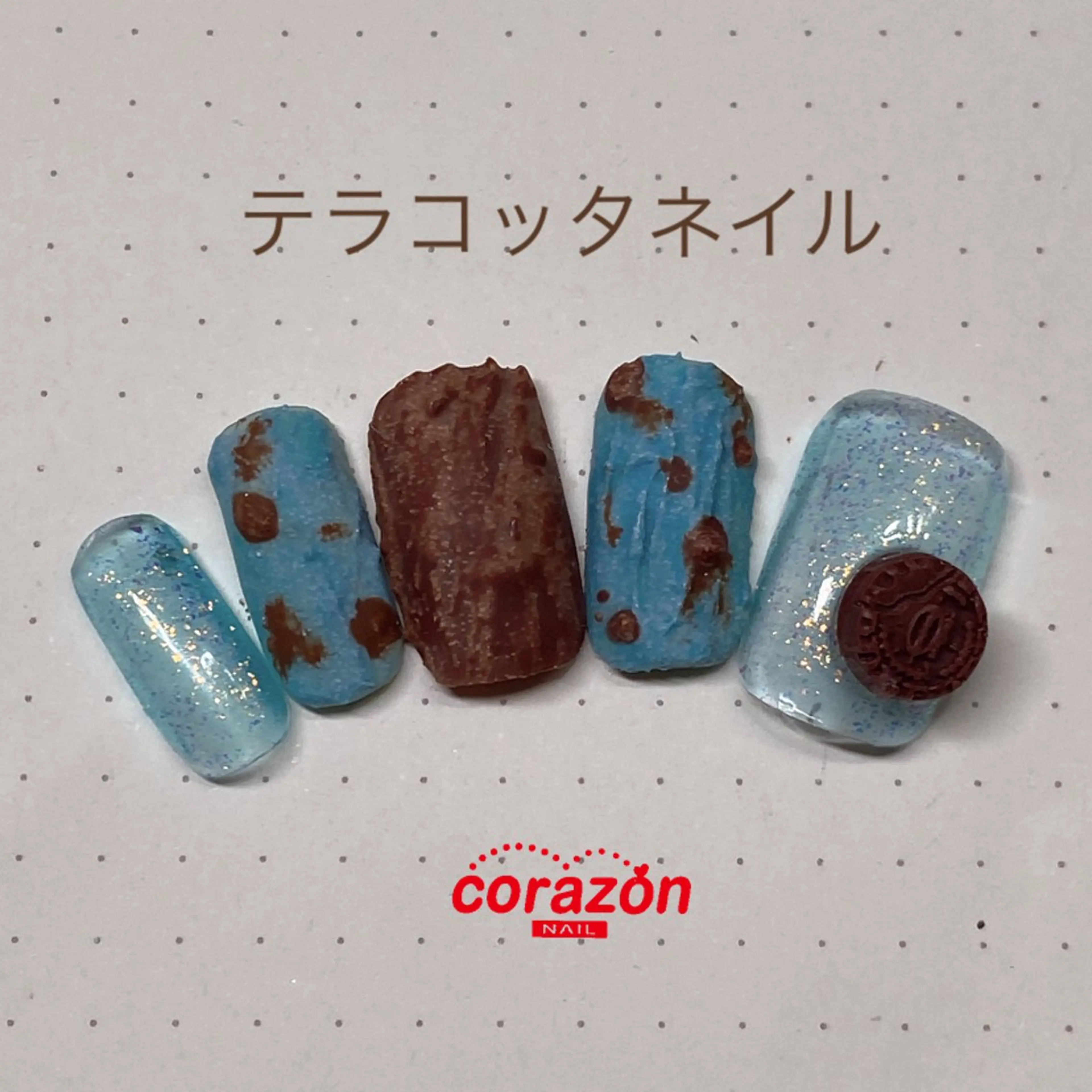 ネイルアートモデル【テラコッタネイル】※オフ無料※ケア込※¥5500の写真