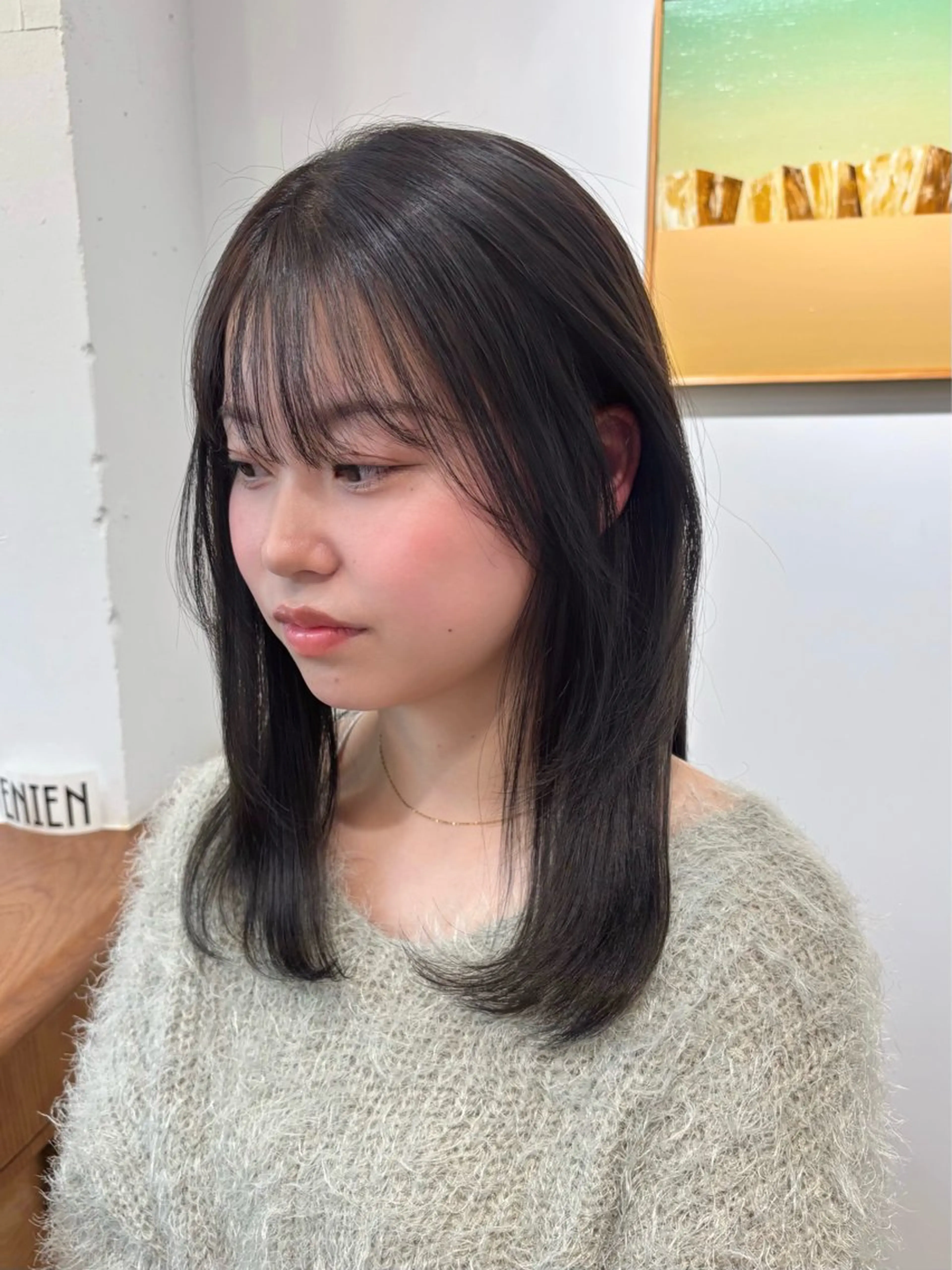 ミディアム カラー ヘアカラー トリートメント ヘッドスパ ☑️aiko【艶 カラー・ショート募】のヘアスタイル