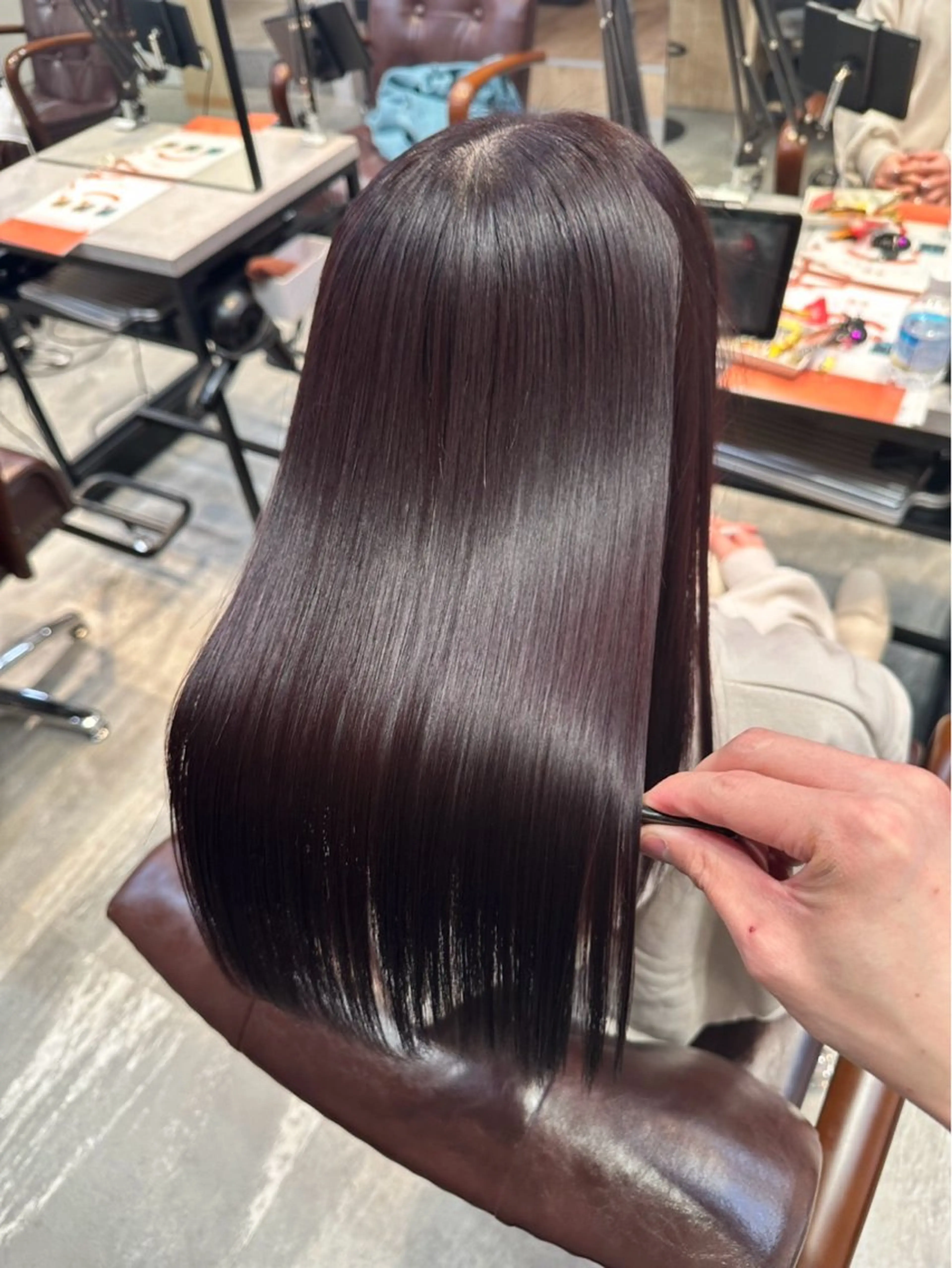 ロング ヘアカラー トリートメント ヘッドスパ 🎀髪質改善/カラー anjuのヘアスタイル