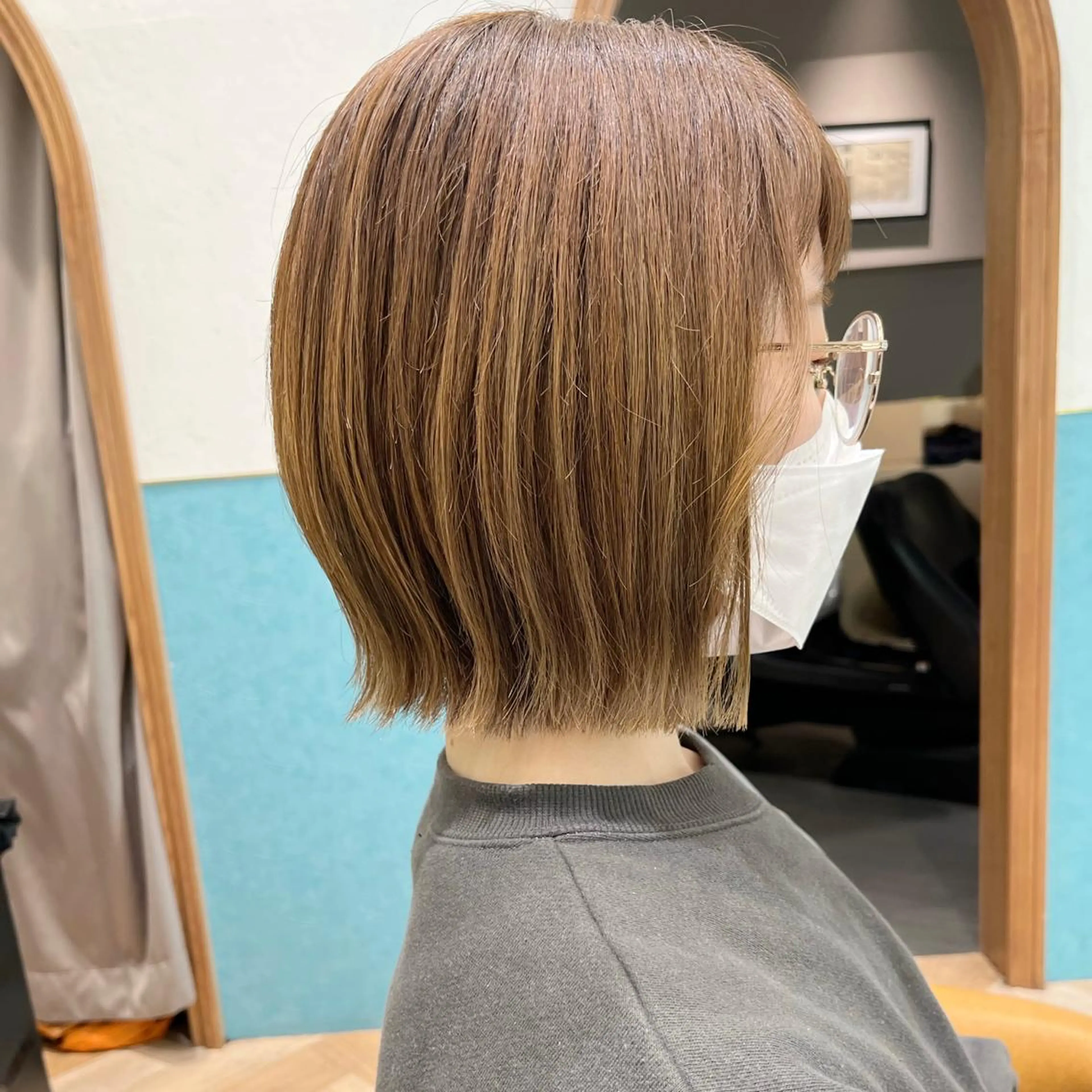 ミディアム ボブ 外ハネヘア エリアNo.1ボブ 💟Nanatsuのヘアスタイル