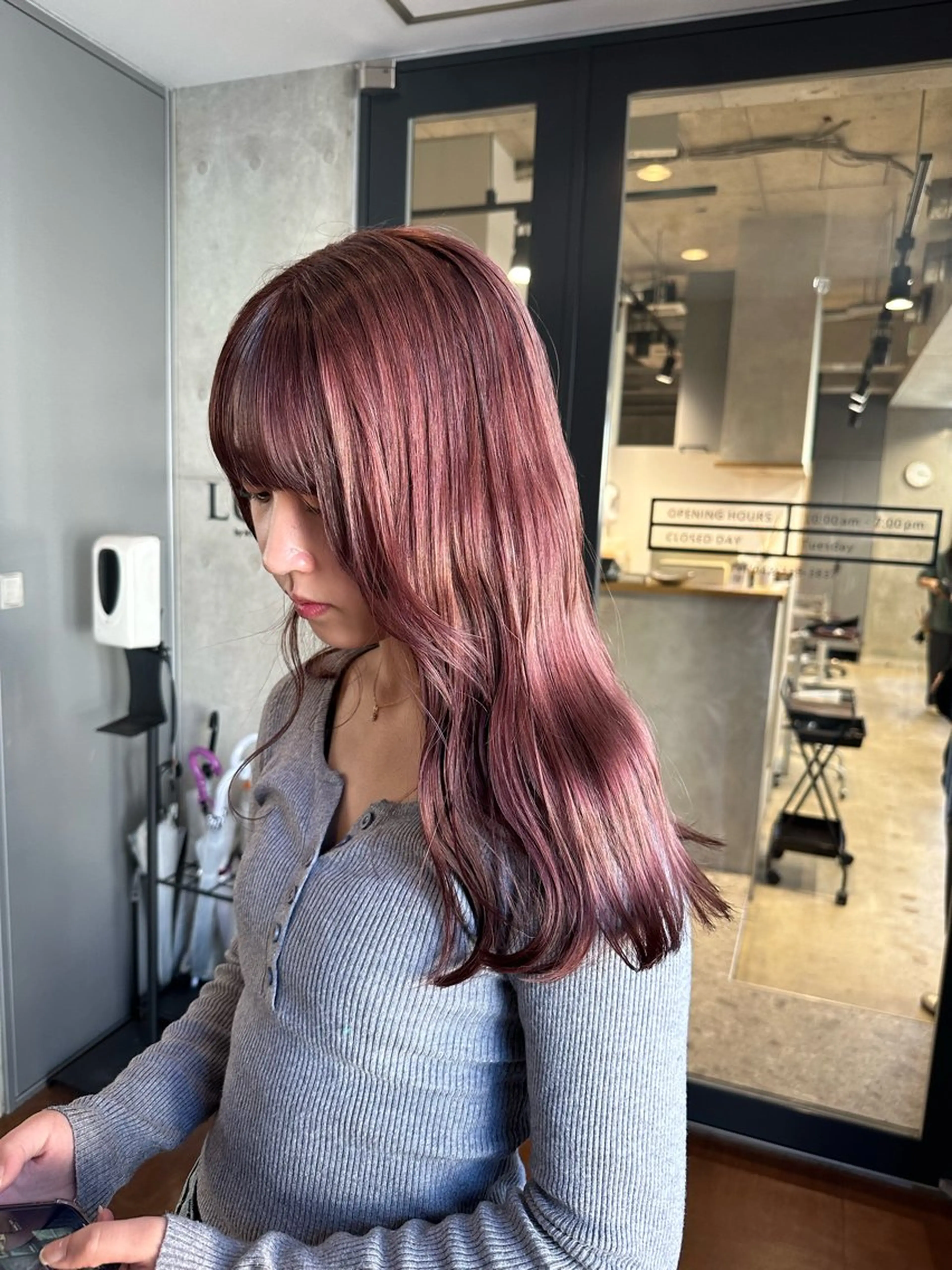 セミロング ヘアカラー ︎🤎W color MIYU‎🤎のヘアスタイル