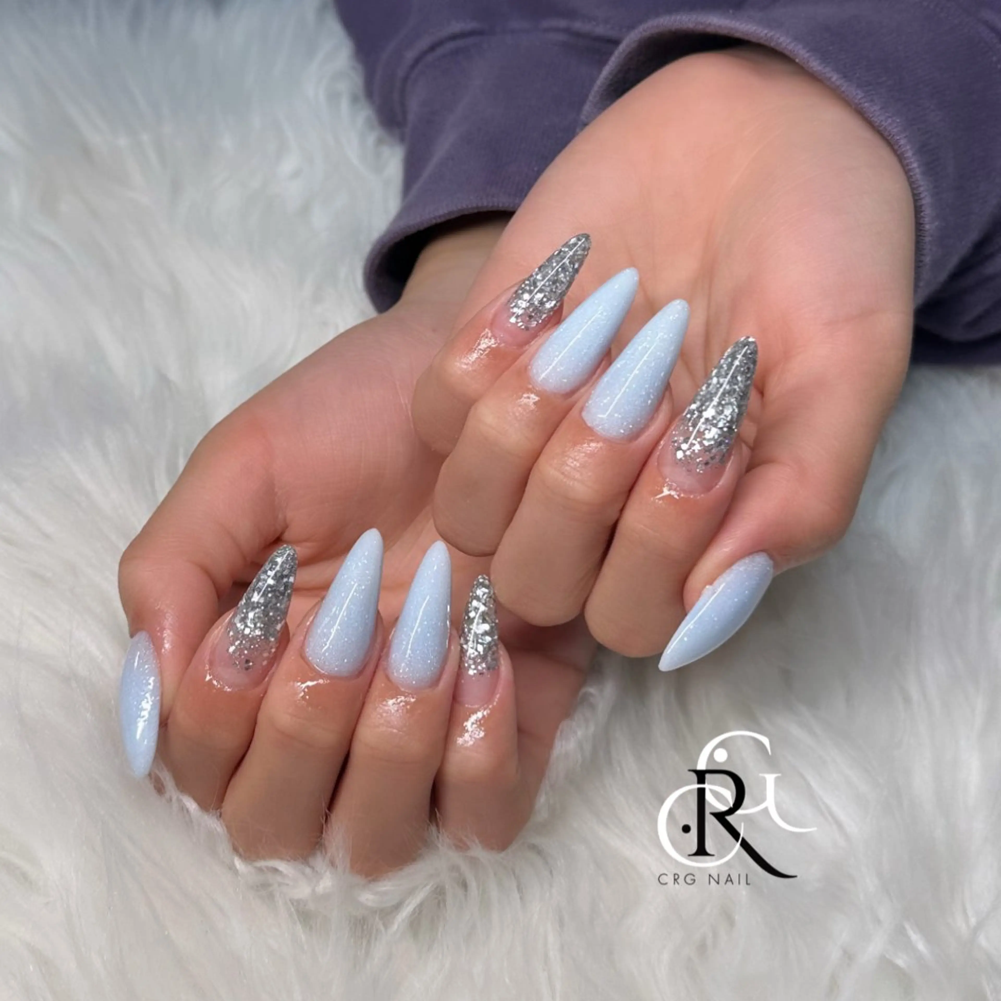 ネイル ラメ(グリッター) ワンカラーネイル ハンドネイル 美フォルム✨ CRG　RURIのネイルデザイン