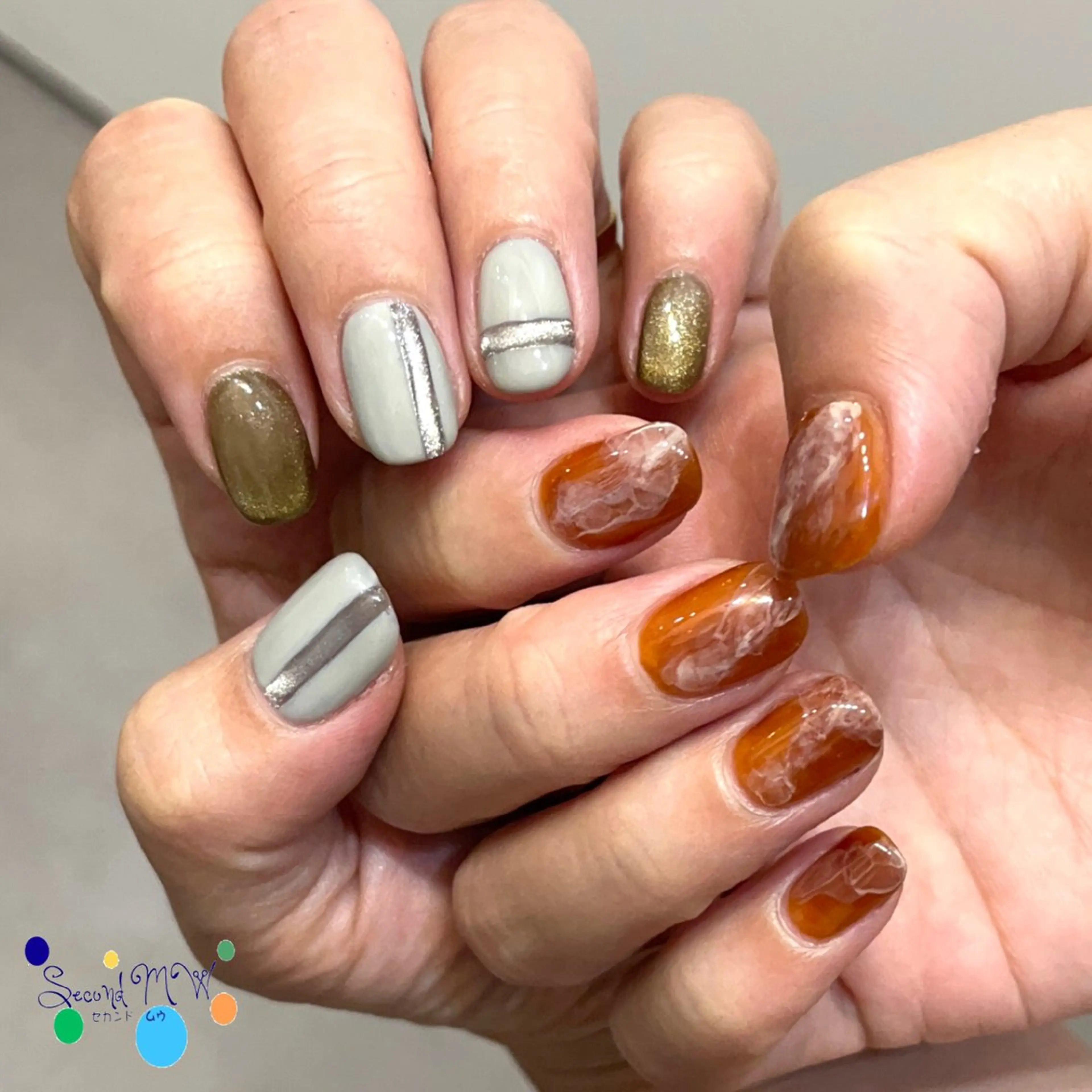 ネイル マグネットネイル ニュアンスネイル ハンドネイル Second   MW所属・SecondMW _nail 　川連のネイルデザイン