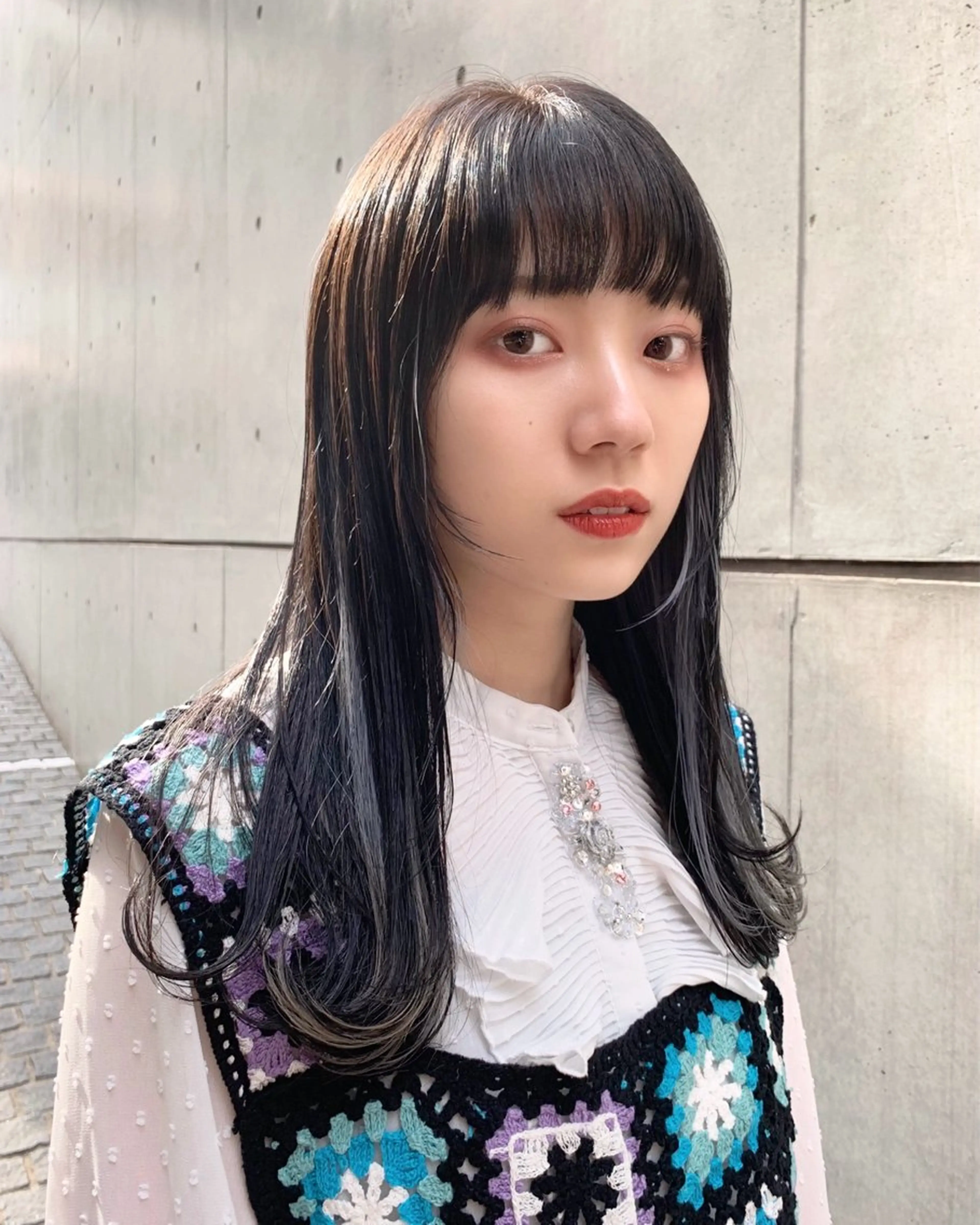 セミロング カラー ヘアカラー Say. Reeのヘアスタイル