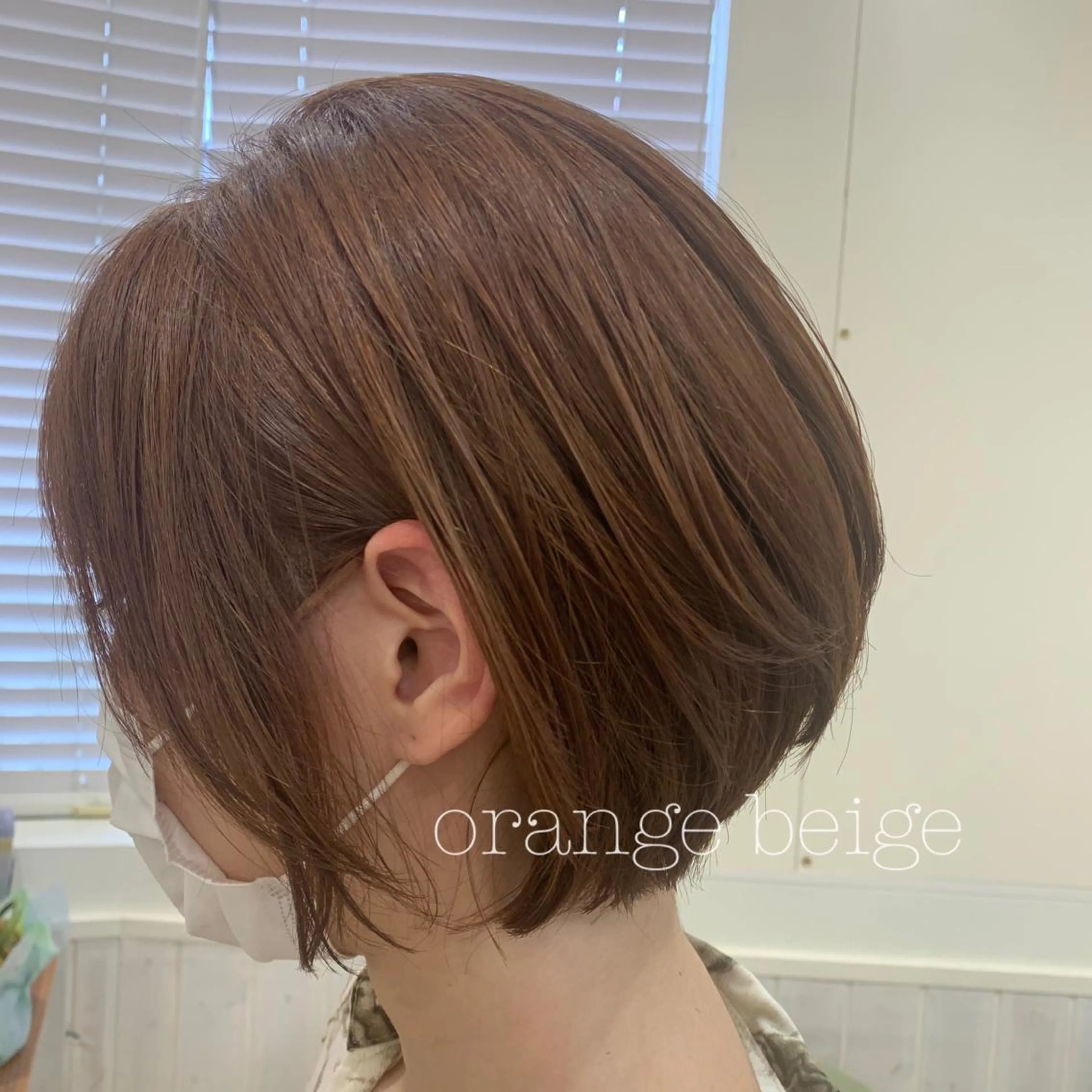 ショート カラー カット ヘアカラー トリートメント ぱつっとボブ/ 小野あかねのヘアスタイル